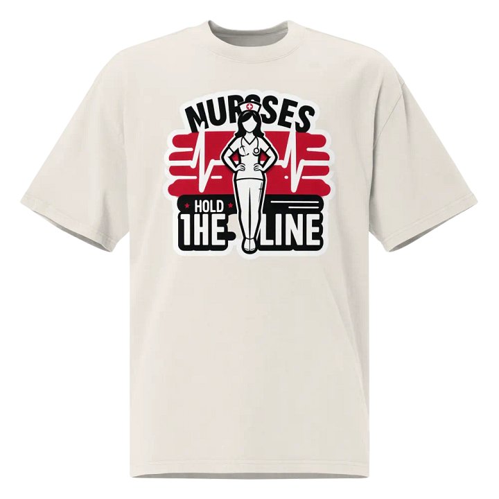 Hold the Line Nurse Oversized Tee product image (3)