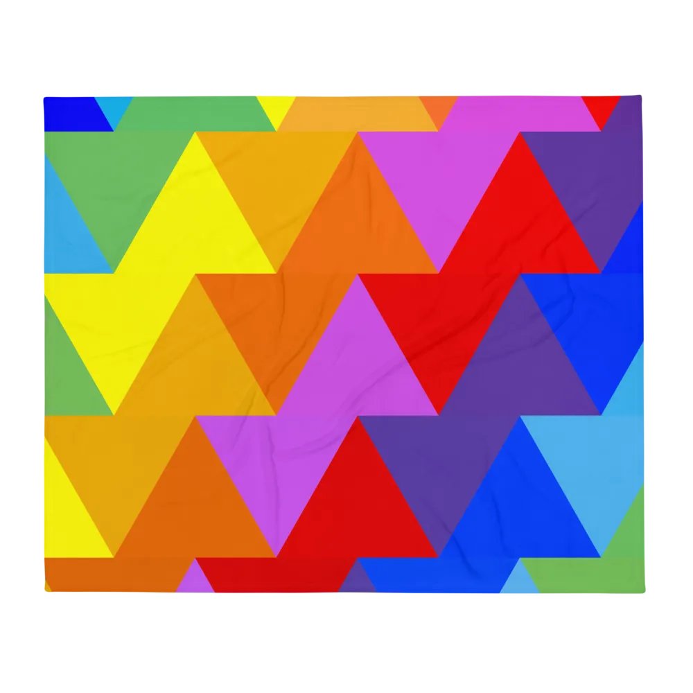 Multi-colored Triangles Geometric Pattern Blanket product image (2)