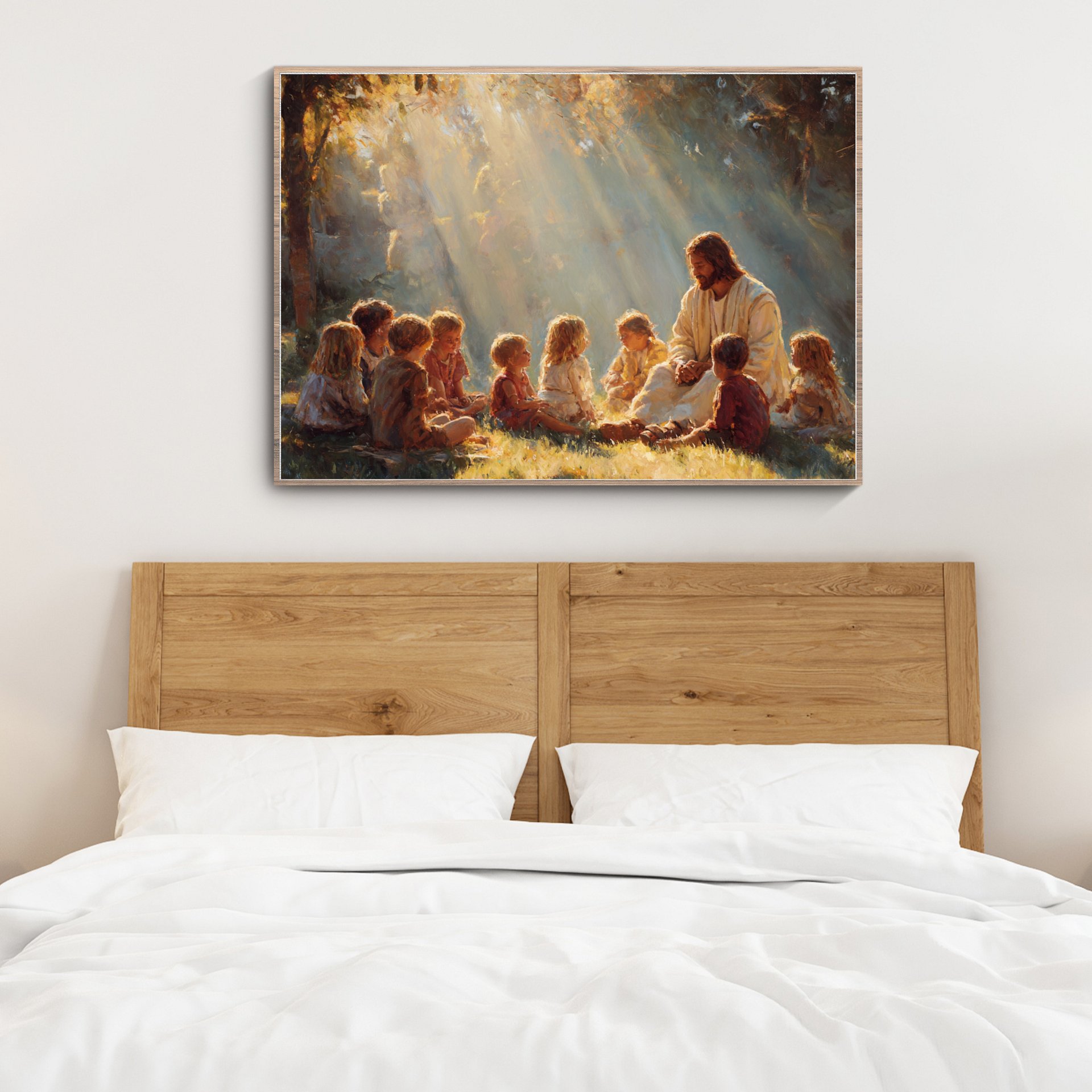 Jesus Teaching Children Print: Christian Nursery Wall Art (Digital Download) product image (1)