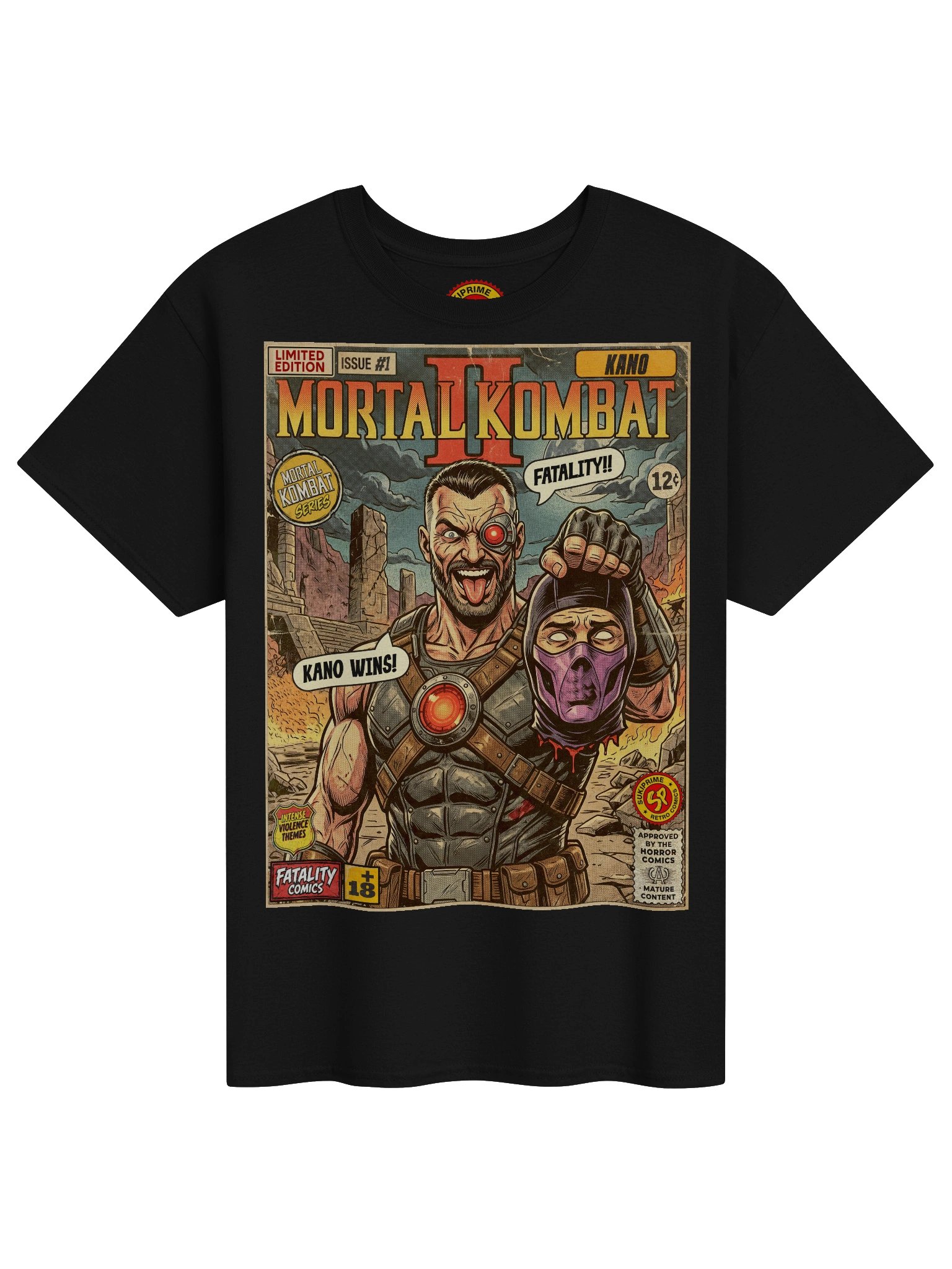 Mortal Kombat 2 Kano Comic Art T-Shirt product image (1)