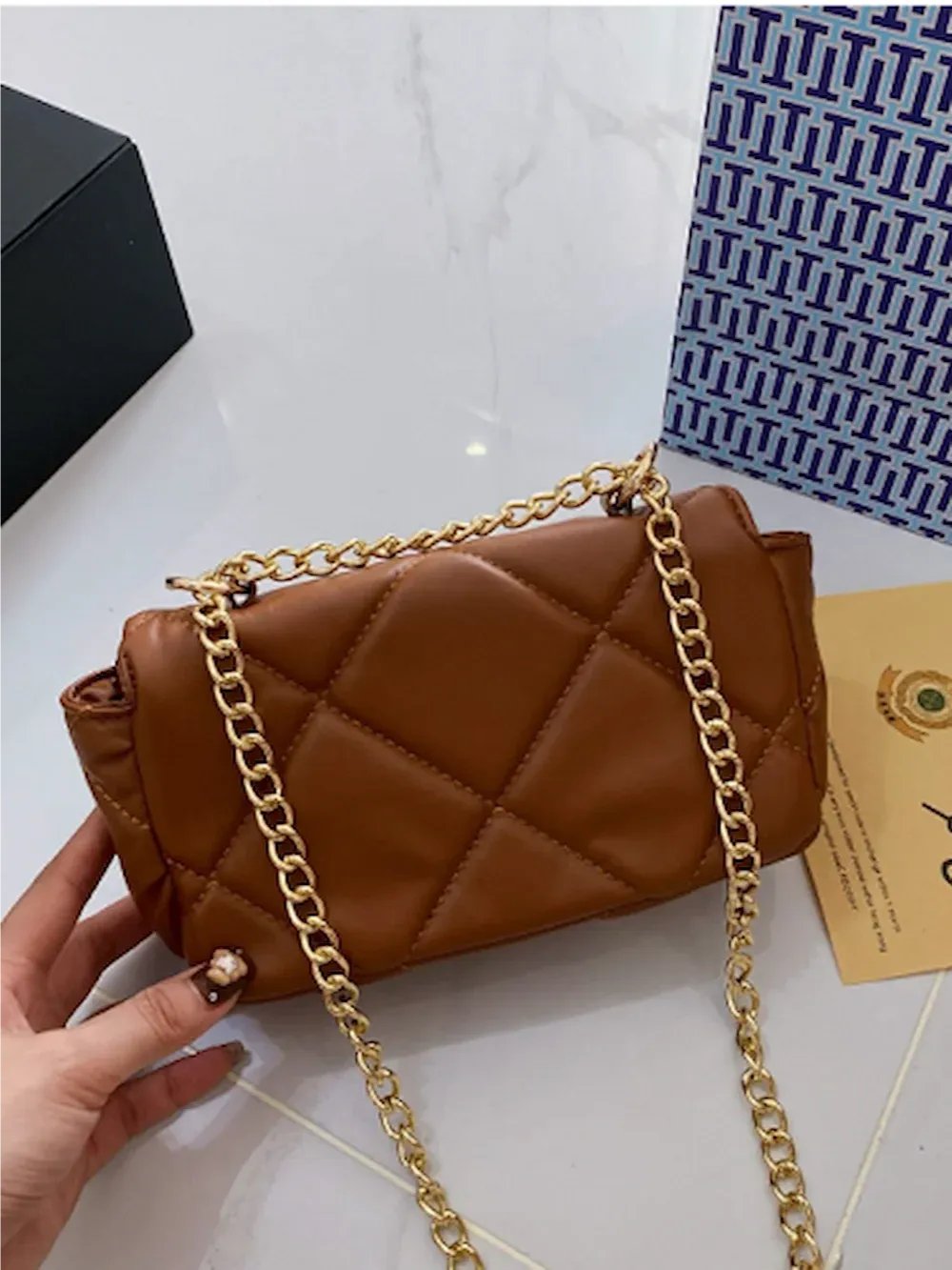 "Tory Burch"شنطة توري بورش هاي كوالتي درجة أولى - لون جملي فاخر product image (8)