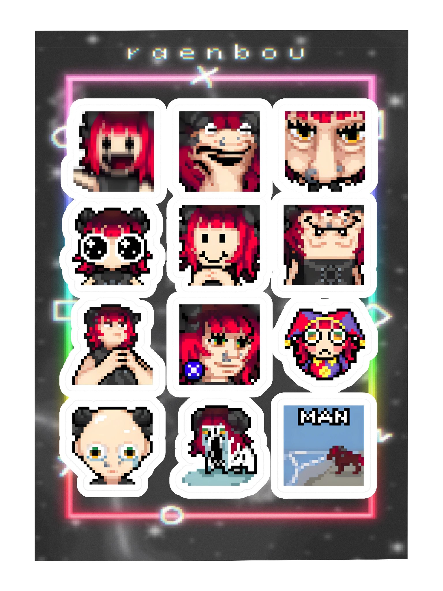 Classic RAENBOU Memes Kiss-Cut Sticker Sheet product image (3)