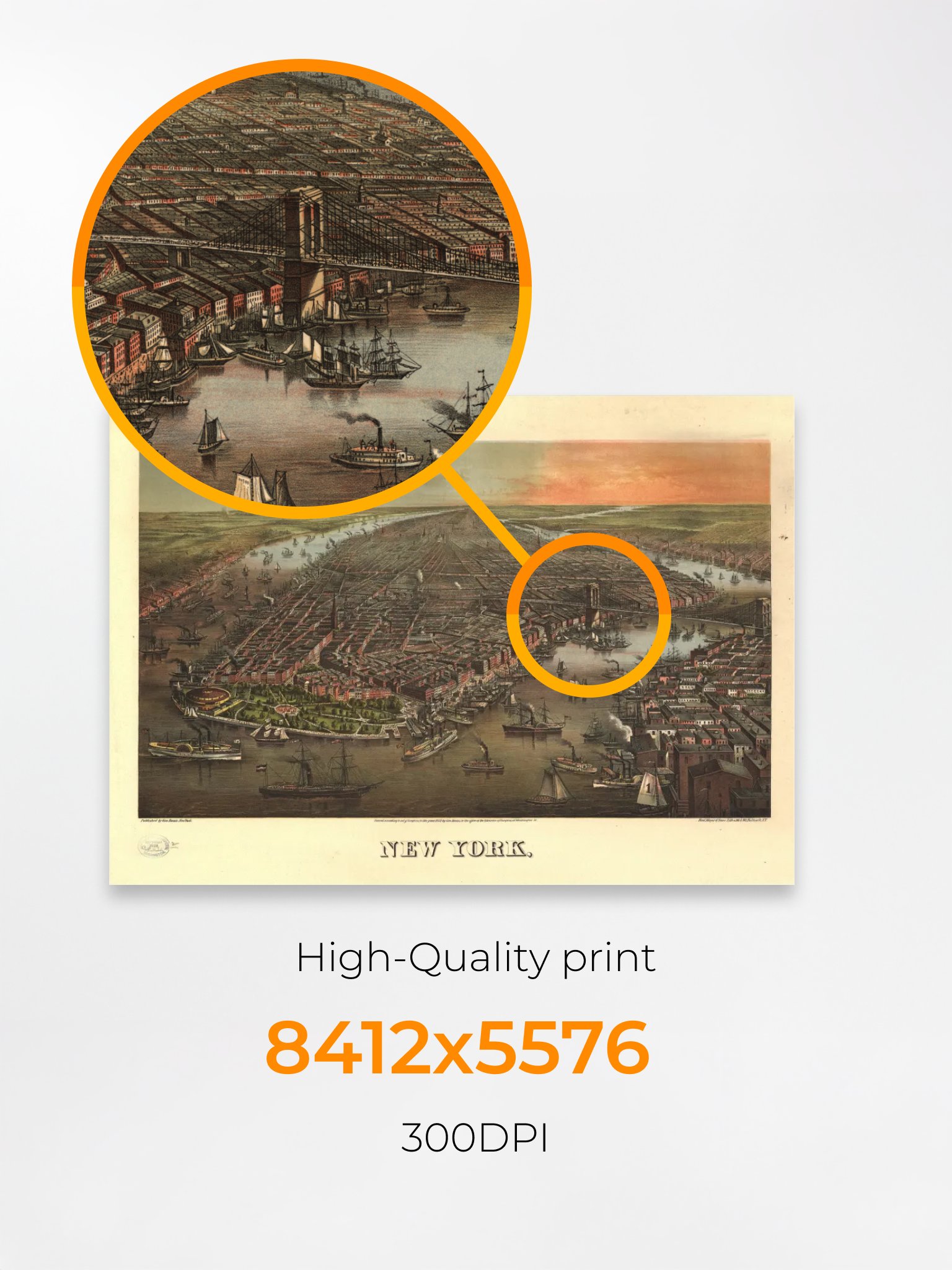 New York City 1878 (Unframed Poster Print) product image (5)