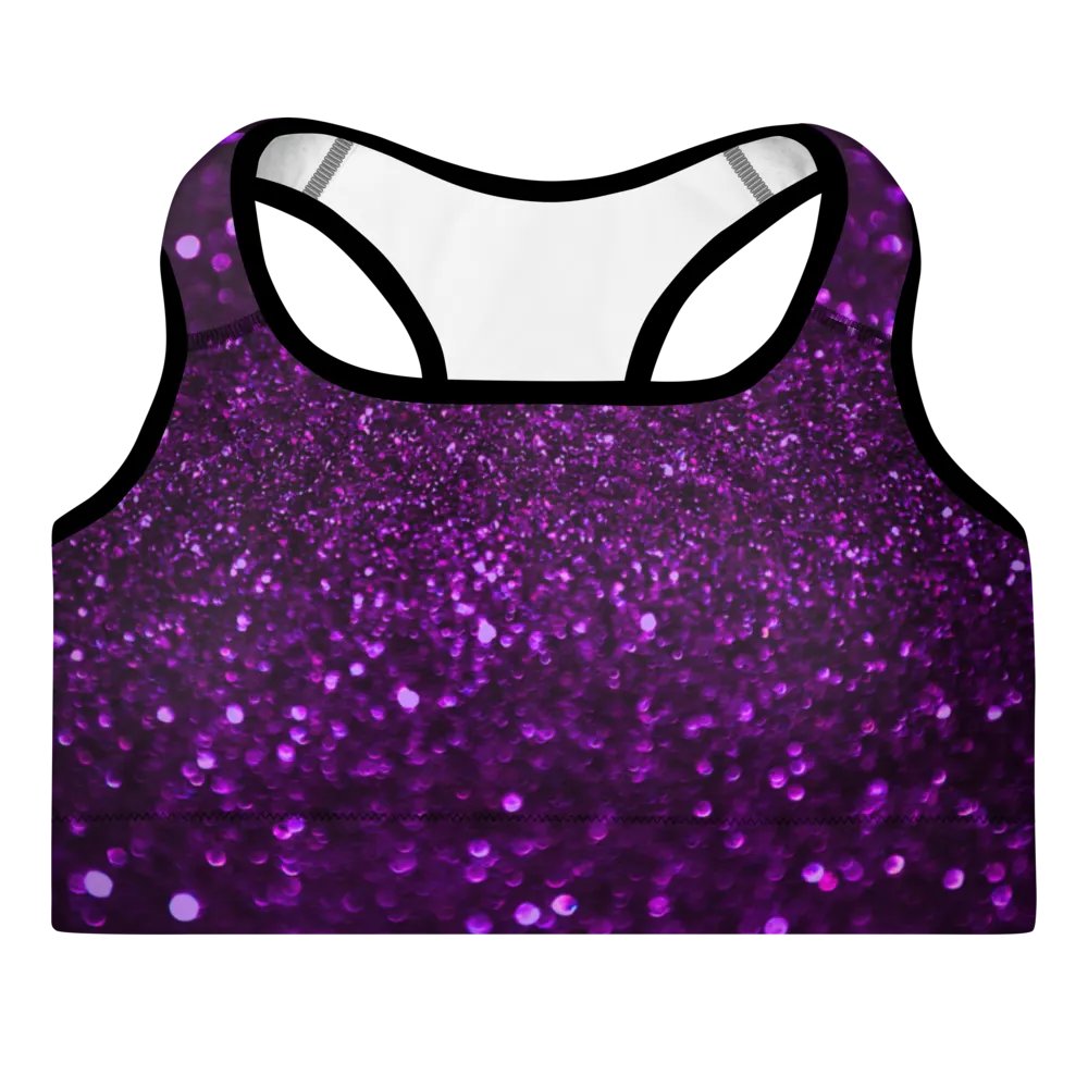 Shimmering Purple Sequin Sports Bra product image (5)