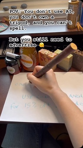 . . . and you chose the most ridiculous writing implement possible. 😂 #humanmade #realcontent #handmade