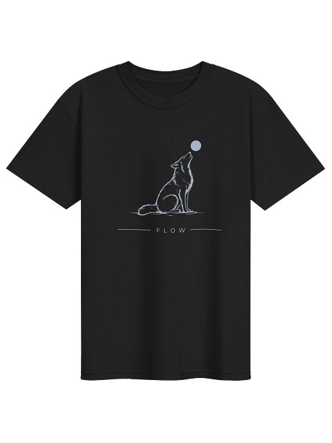 Moonlit Wolf Graphic T-Shirt