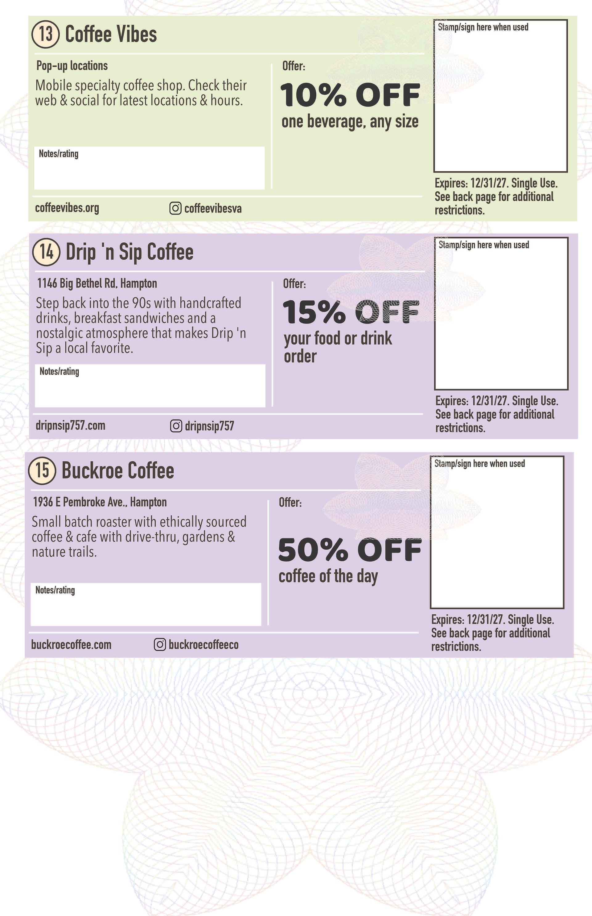Deluxe Edition - 2026/27 Hampton Roads Peninsula Coffee Passport product image (11)
