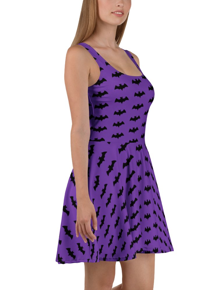 Purple Bats Pattern Dress product image (2)