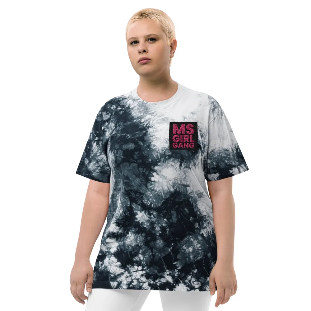 MSgirlgang Embroidered Logo Oversized Tie-Dye T-Shirt product image (12)