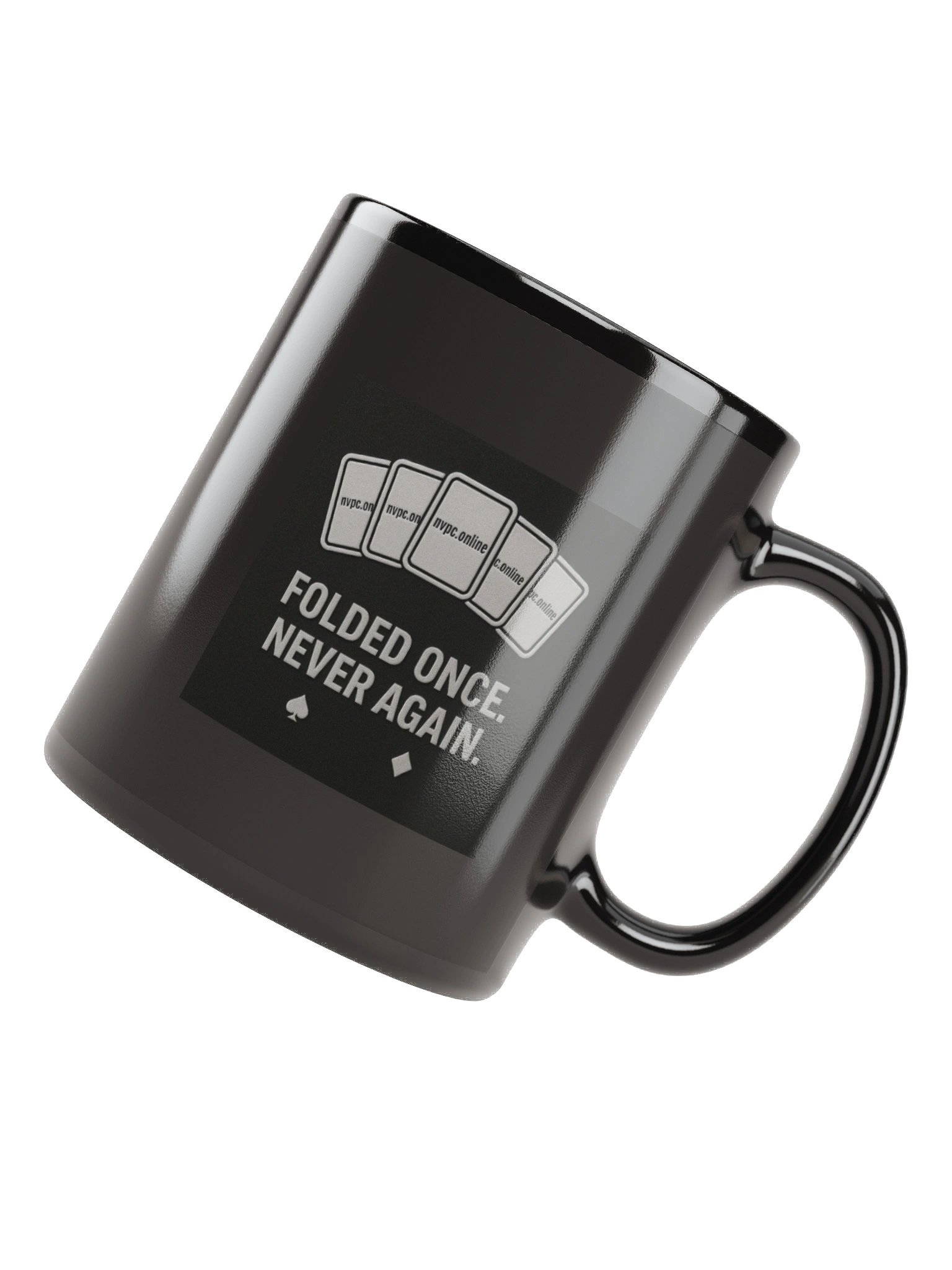 Monochrome "Folded Once - Never Again" Mug product image (4)