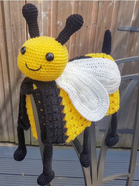 Happy Bee Folding Baby Blanket Crochet Pattern PDF - Crafting Happiness product image (6)