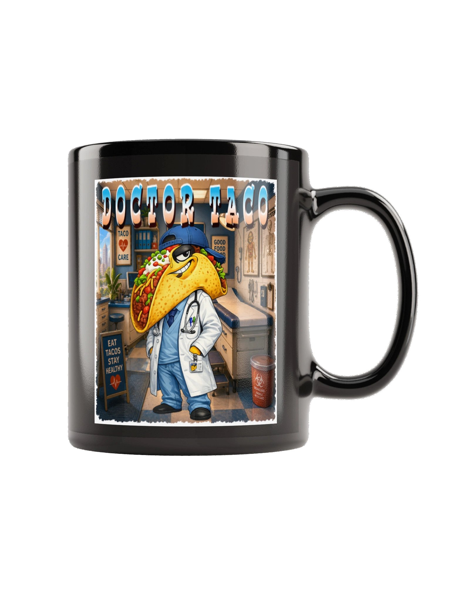 Doctor Taco Black Glossy Mug - The Taco Family product image (5)