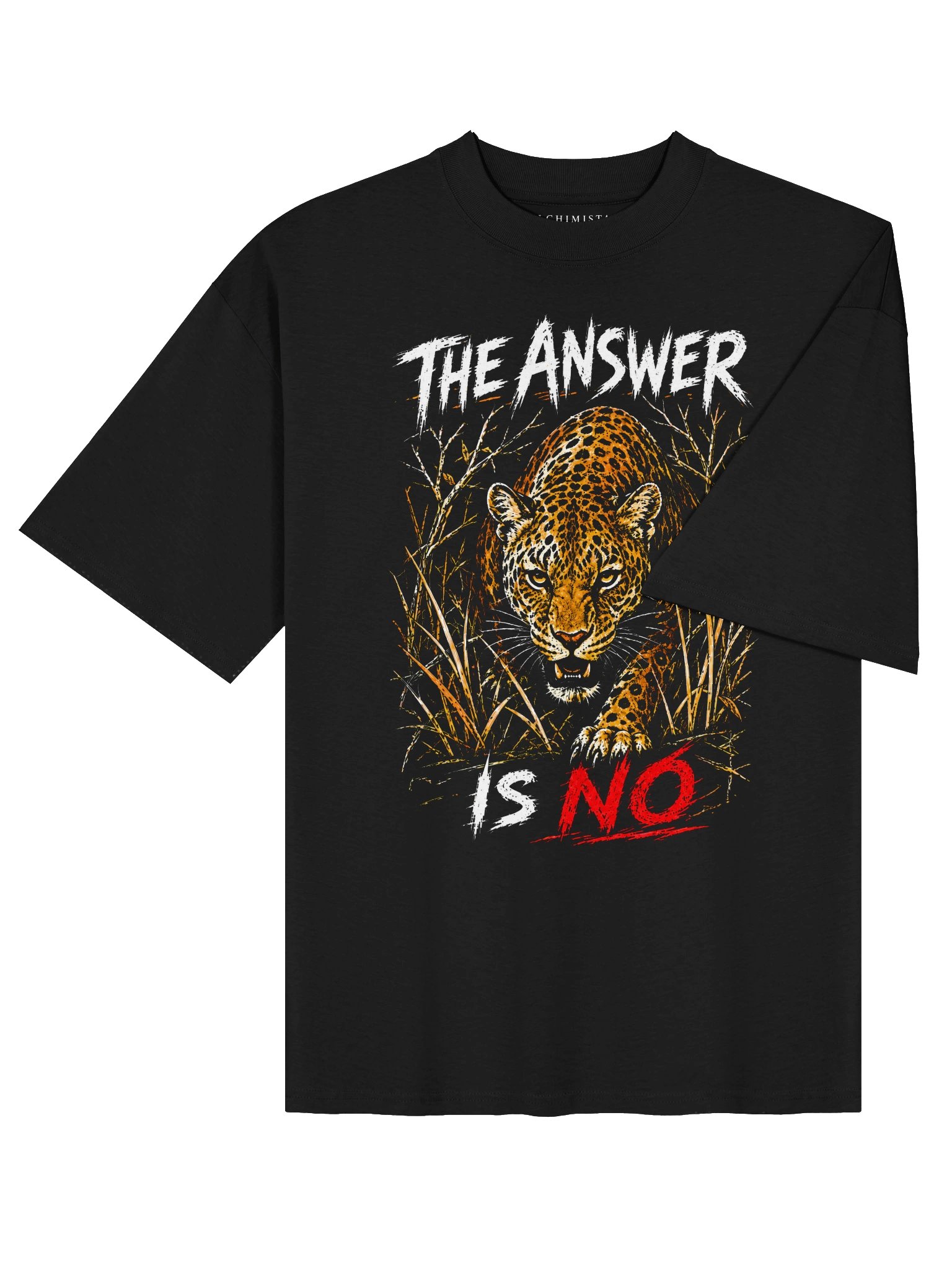 T-Shirt Unisex Oversize Coton Bio Poids Lourd - THE ANSWER IS NO product image (10)