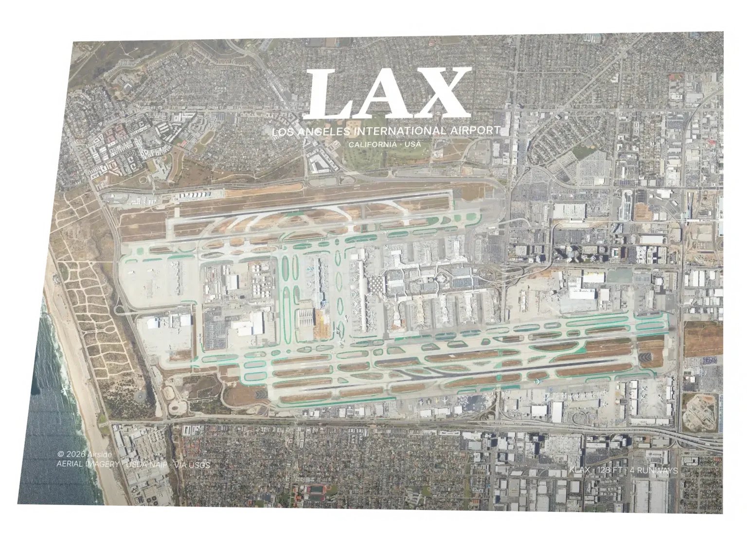 LAX - Los Angeles International Airport Aerial Poster product image (2)