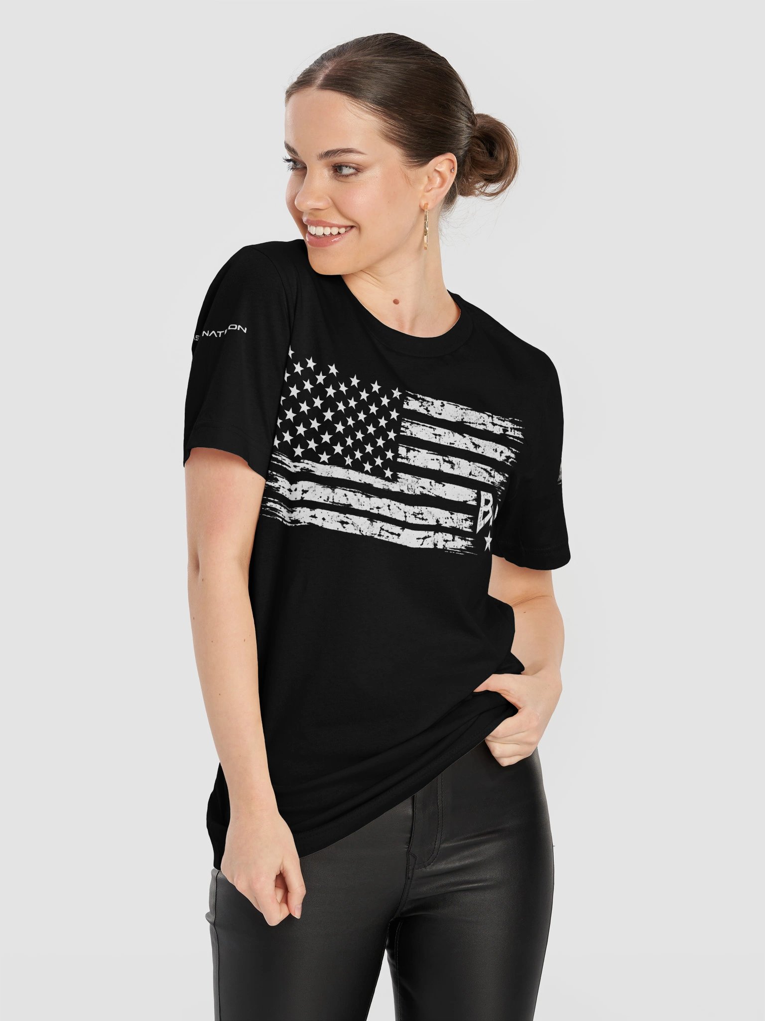 Beast Nation | Distressed American Flag Tee White product image (11)