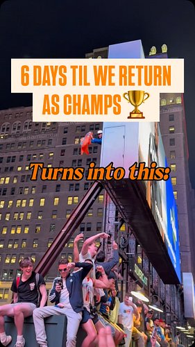In 6 days…we return to 7th Ave as CHAMPS🏆

#knicks #nyknicks #madisonsquaregarden #nba