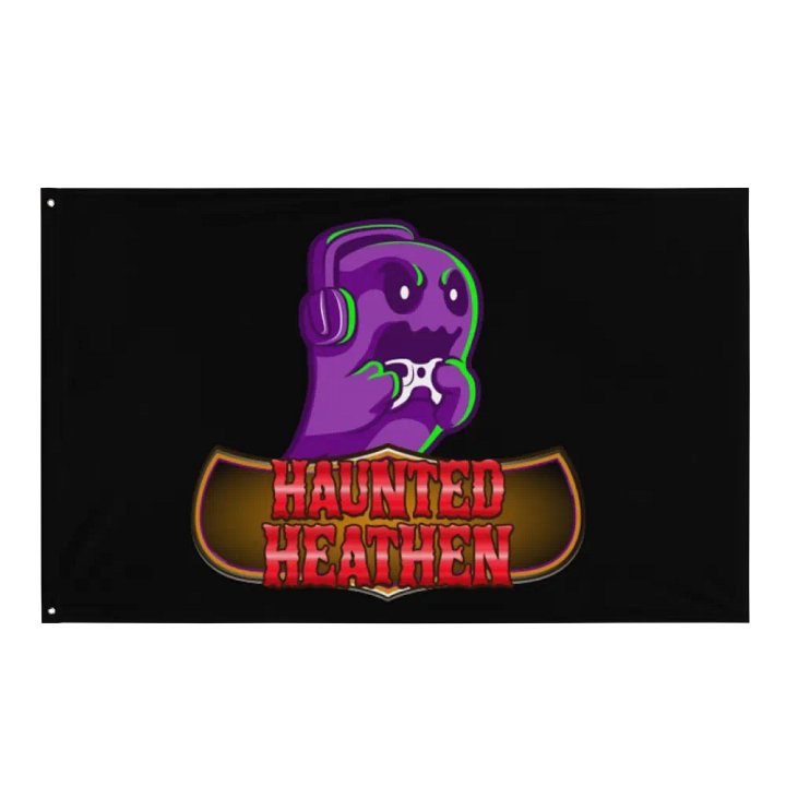 Haunted Heathen Logo Flag product image (1)