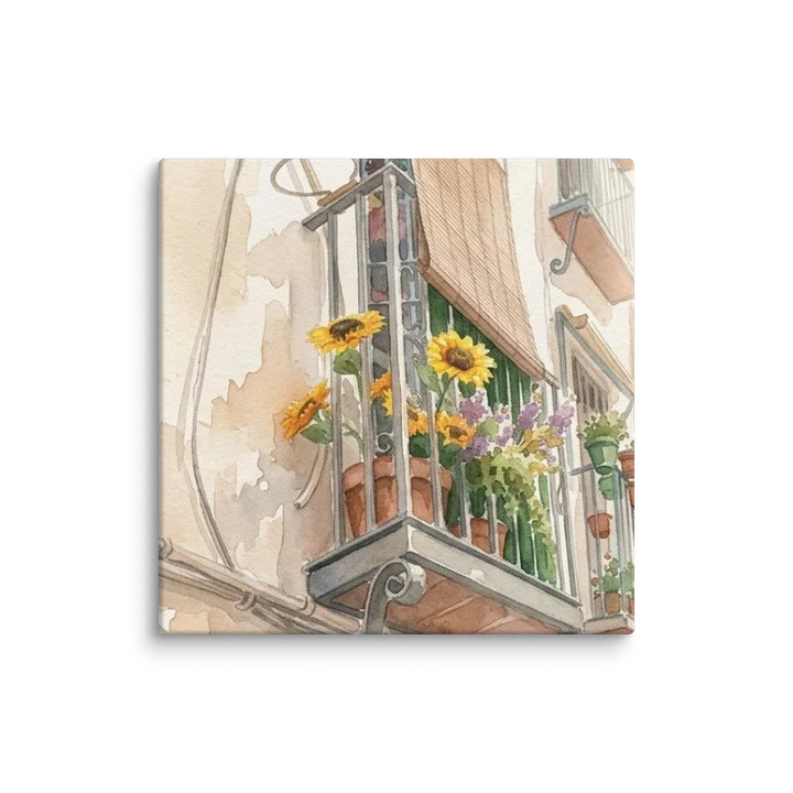 Mediterranean Spanish Village Watercolor Wall Art Canvas product image (39)