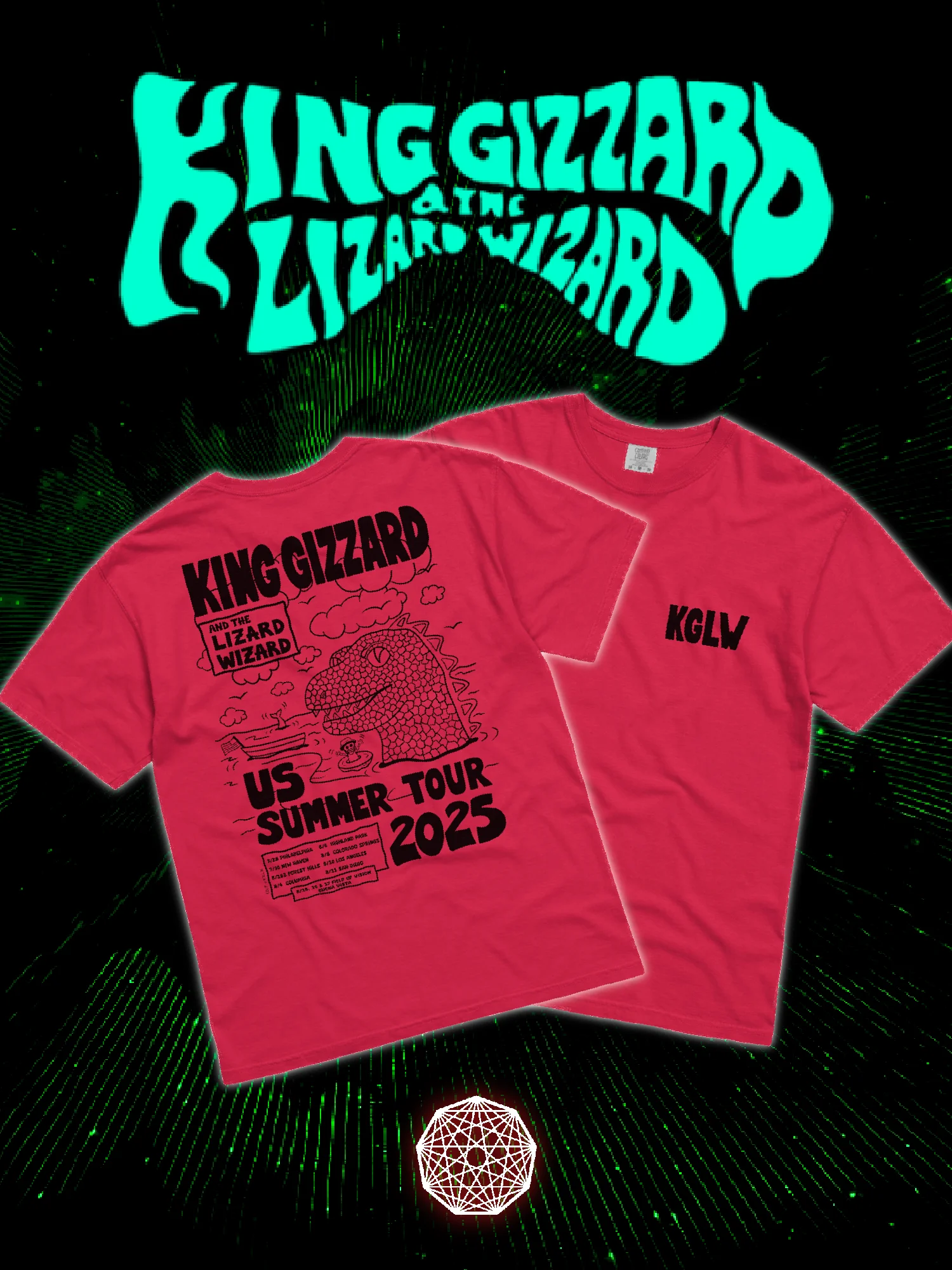 KING GIZZARD AND THE LIZARD WIZARD US SUMMER TOUR 2025 T-SHIRT product image (1)