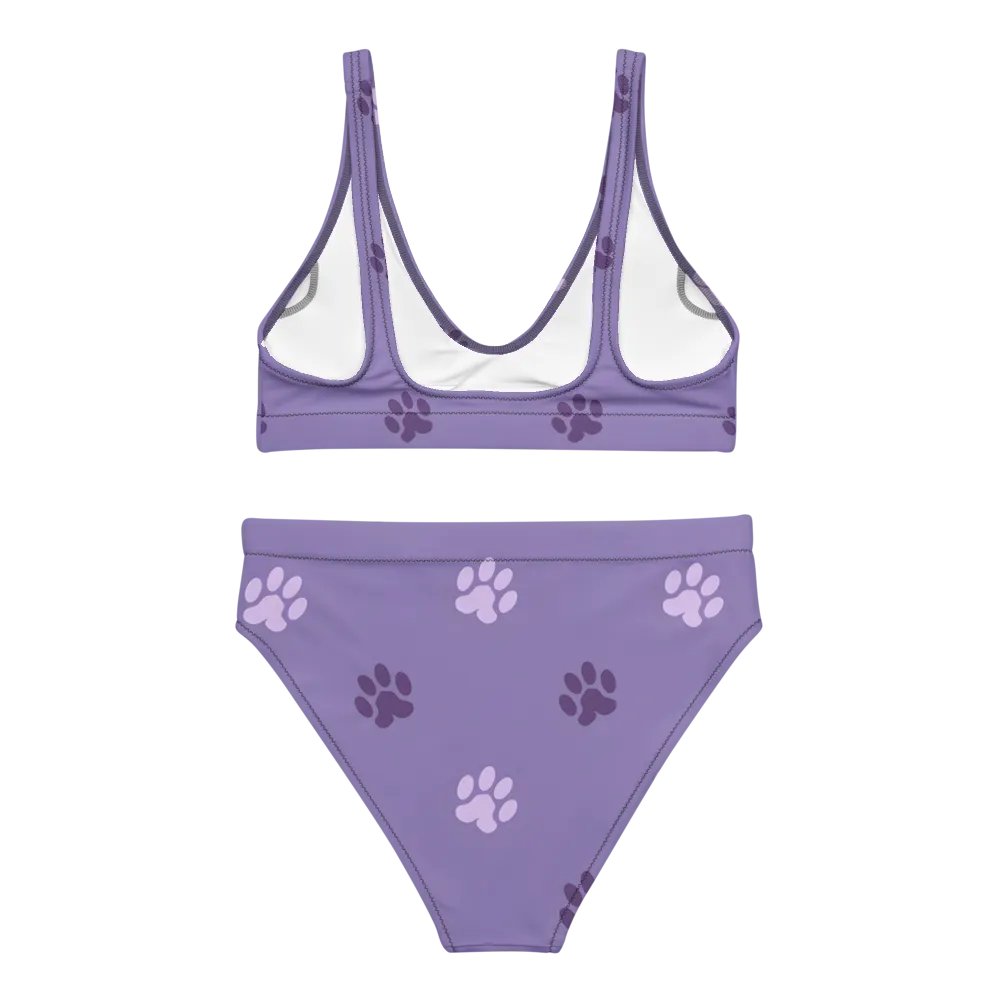 Paw Print High-Waisted Bikini product image (8)