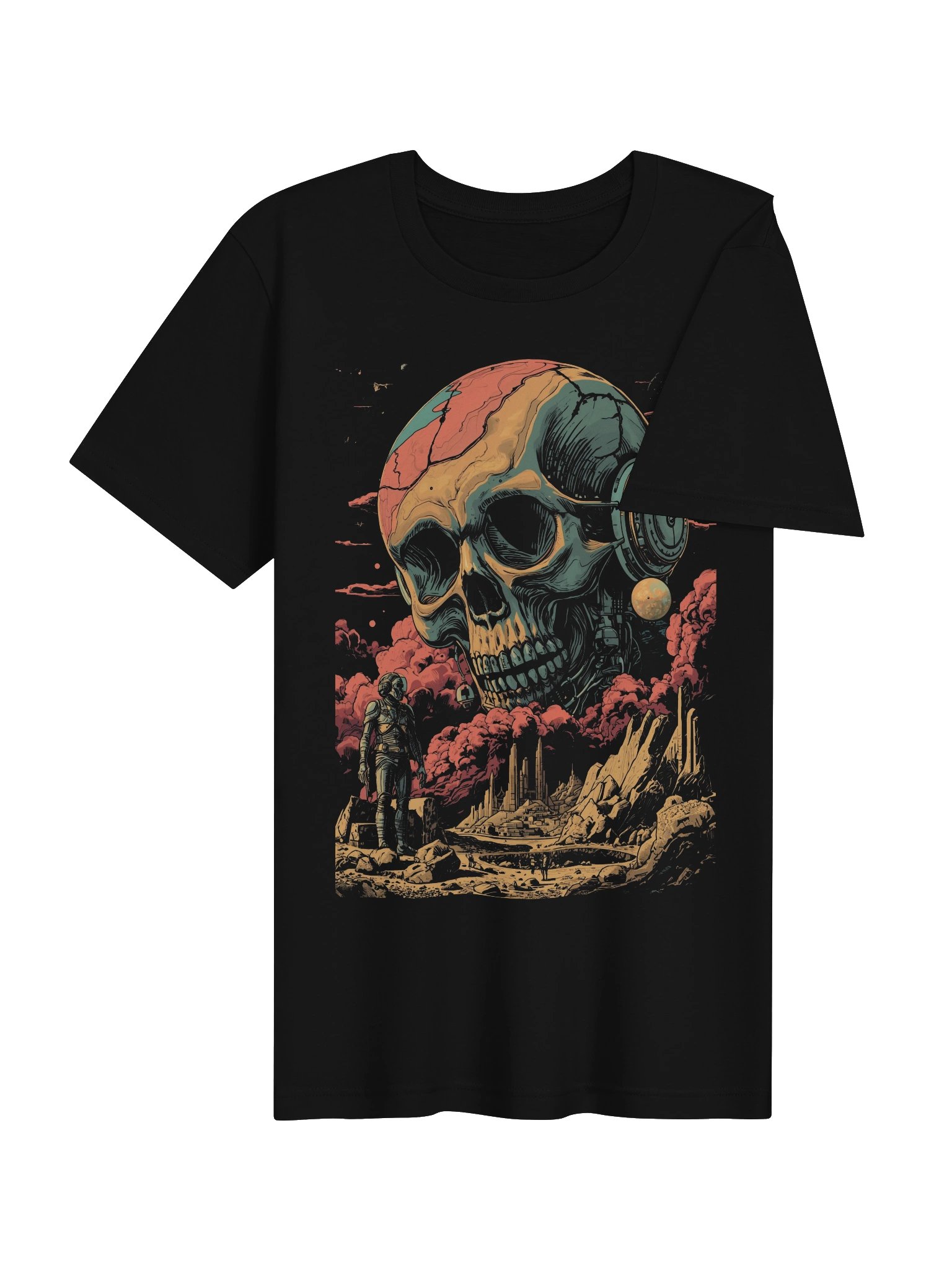 Retro Sci-Fi Skullscape Lightweight T-Shirt product image (7)