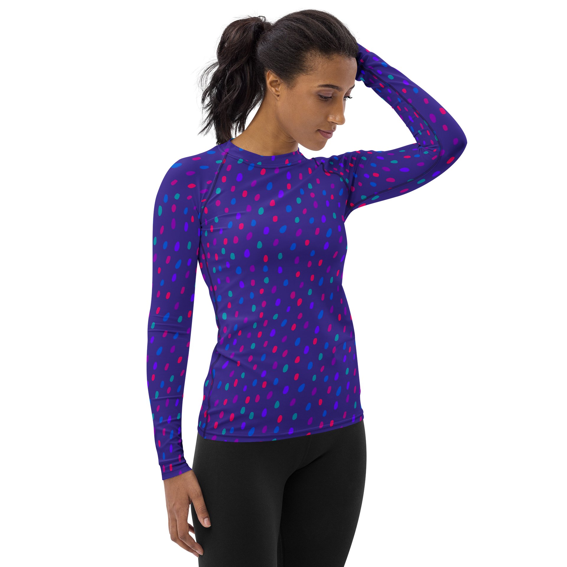 Vibrant Dots Womens Rash Guard Athletic Sportswear product image (4)