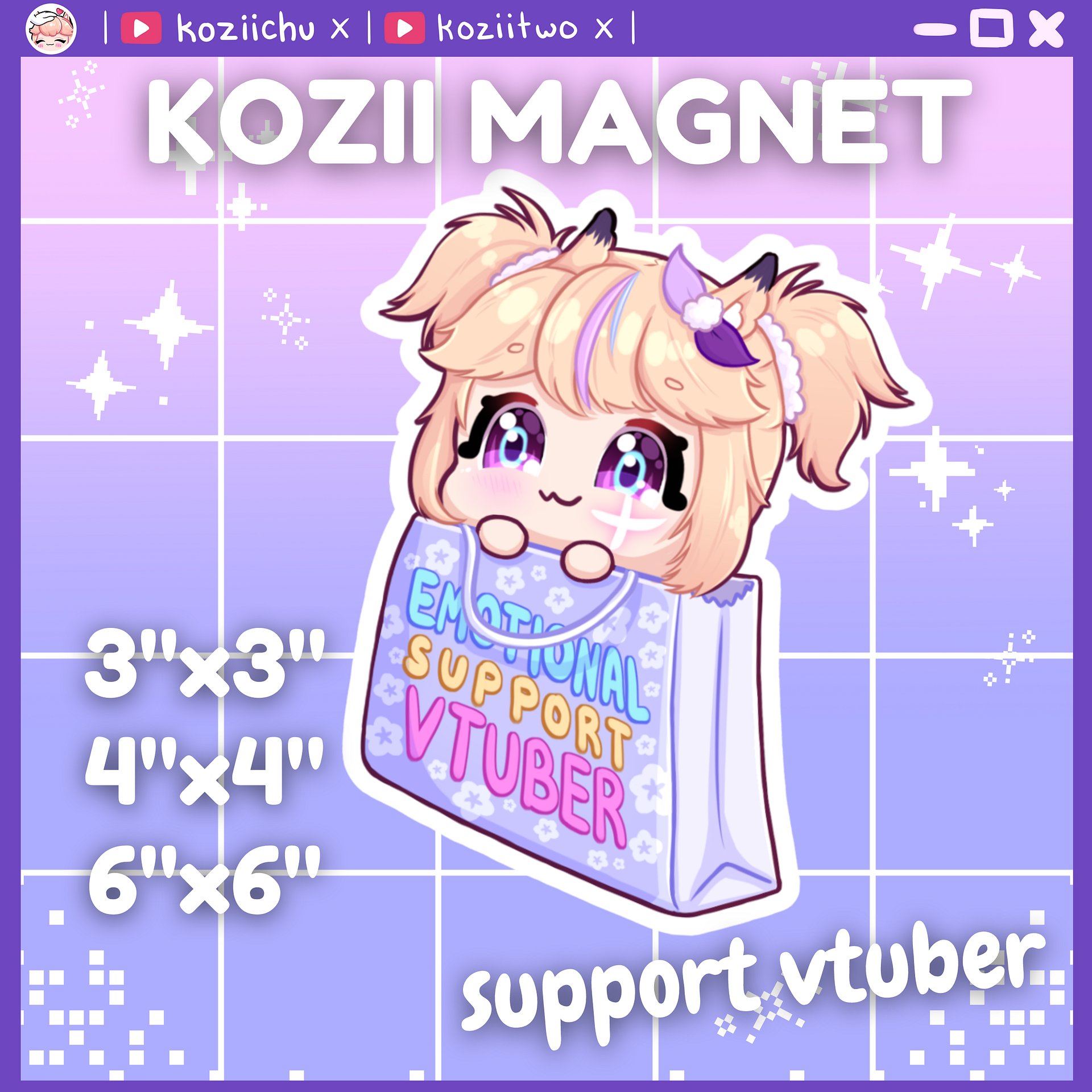 Emotional Support VTuber Magnet product image (1)