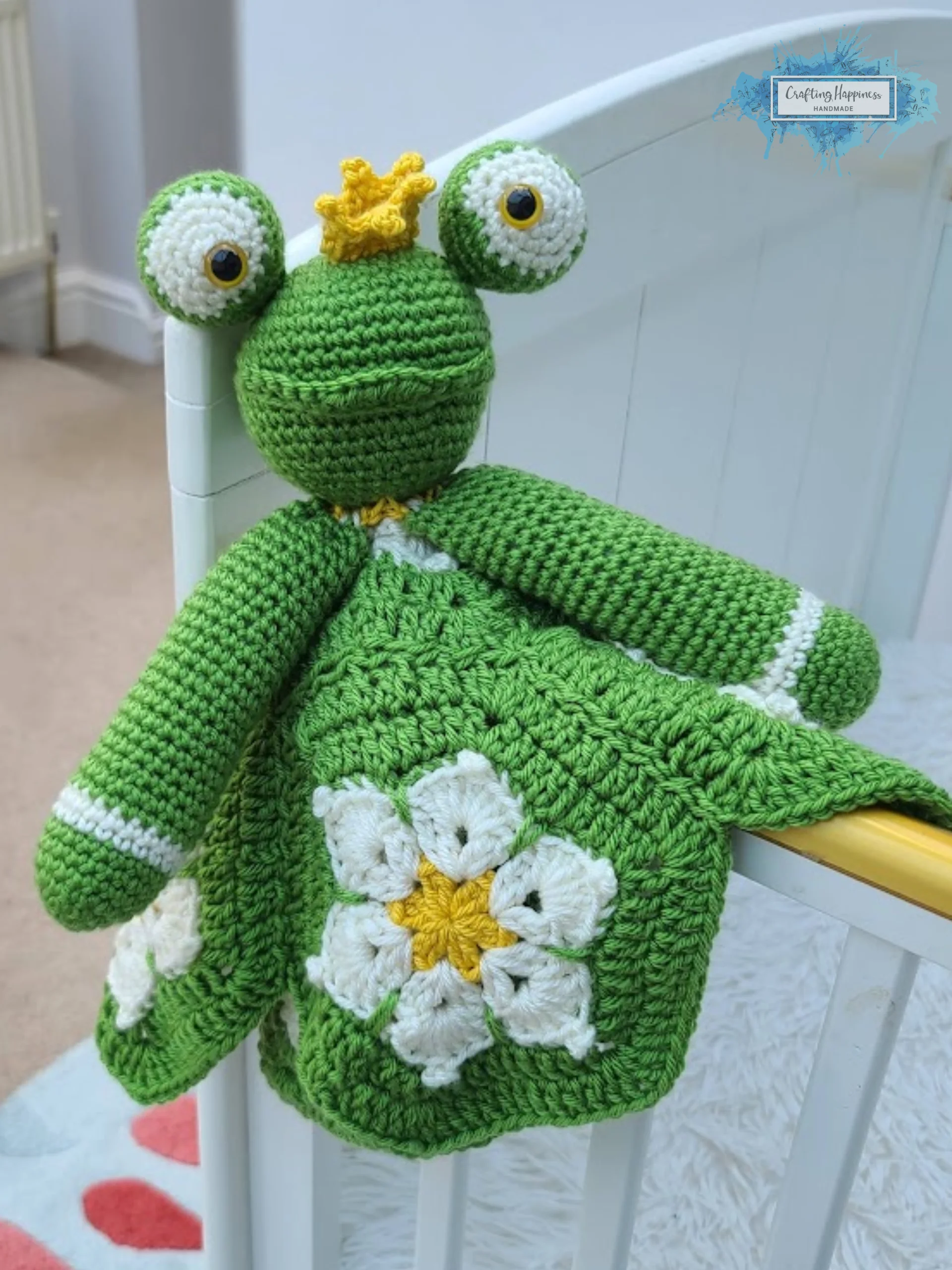 Frog Lovey Crochet Pattern Baby Security Blanket Comforter PDF Pattern - Crafting Happiness product image (3)