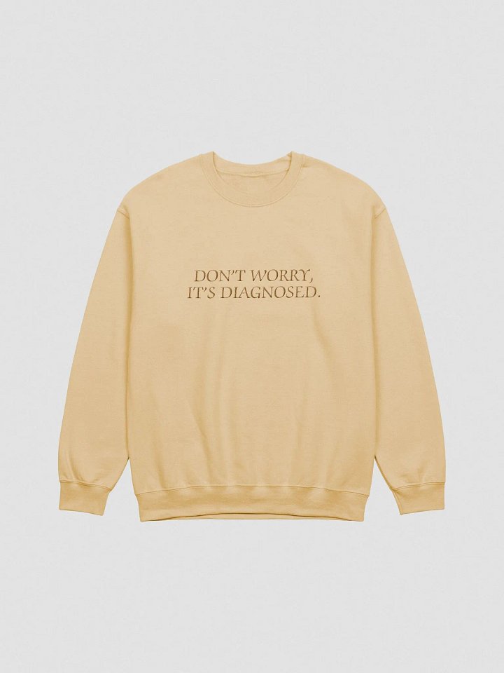 DW, IT'S DIAGNOSED. (lg. design, brass thread) embroidered crewneck product image (28)