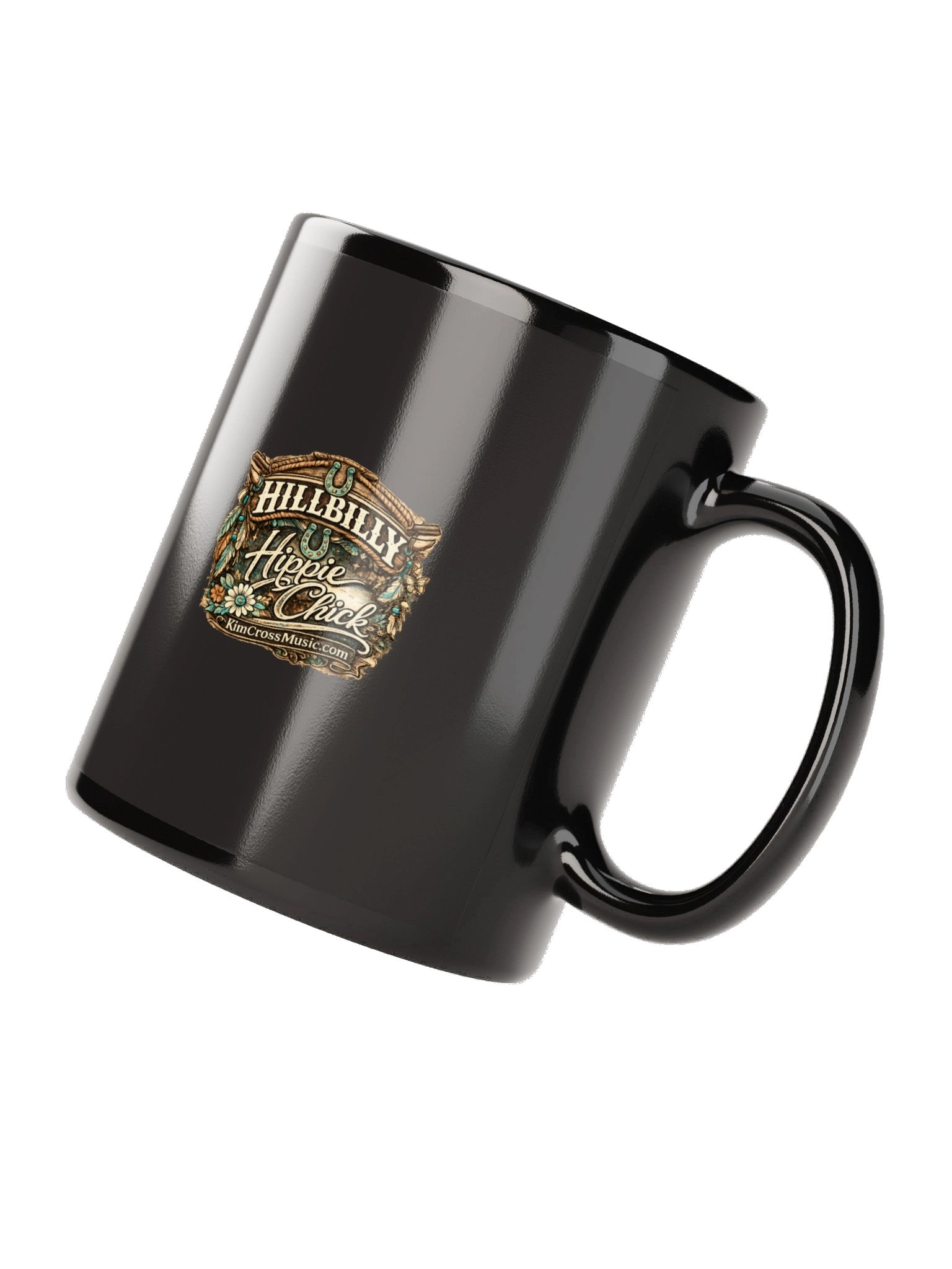Hillbilly Hippie Chick Black Coffee Mug product image (7)