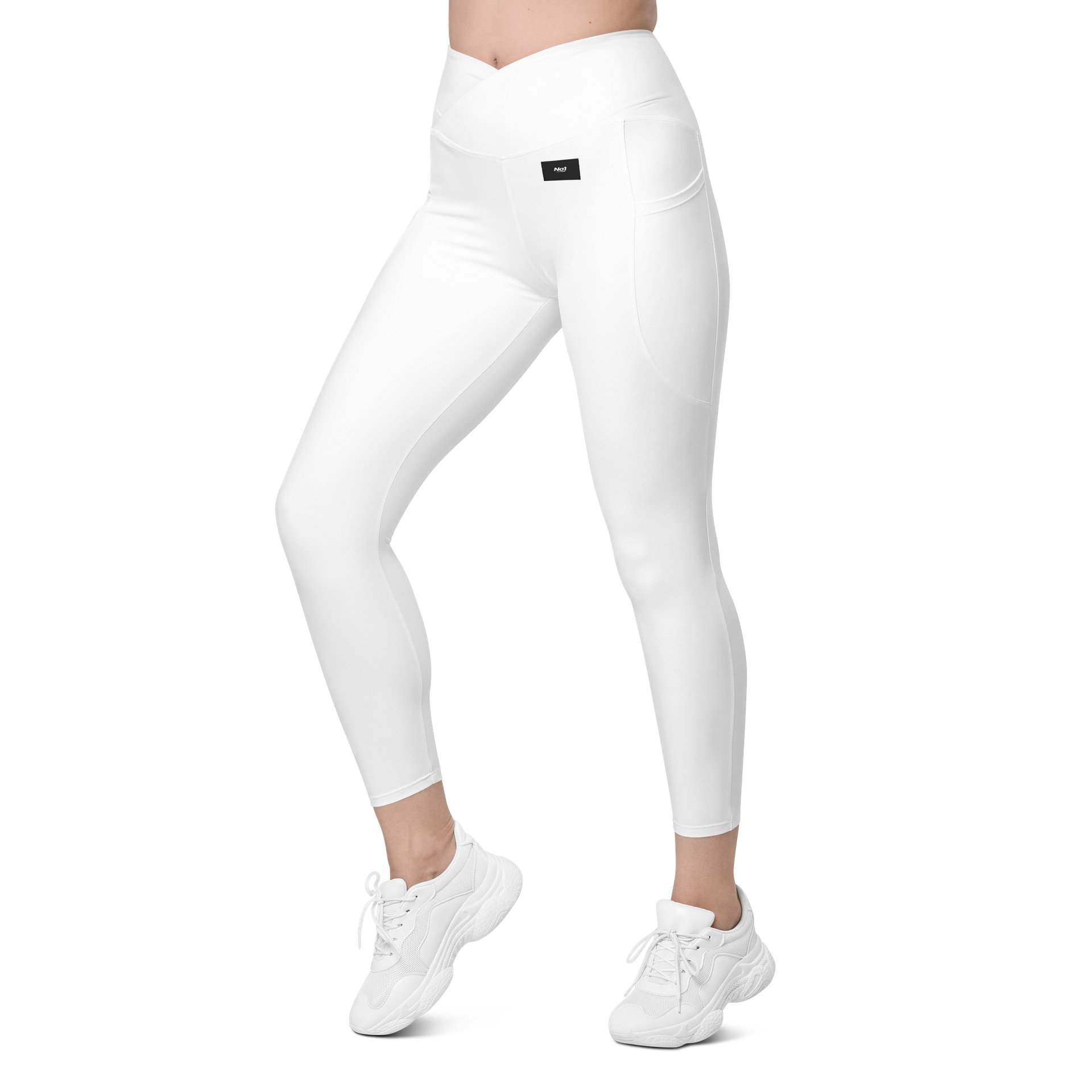 All-Over Print Crossover Leggings with Pockets BL product image (7)
