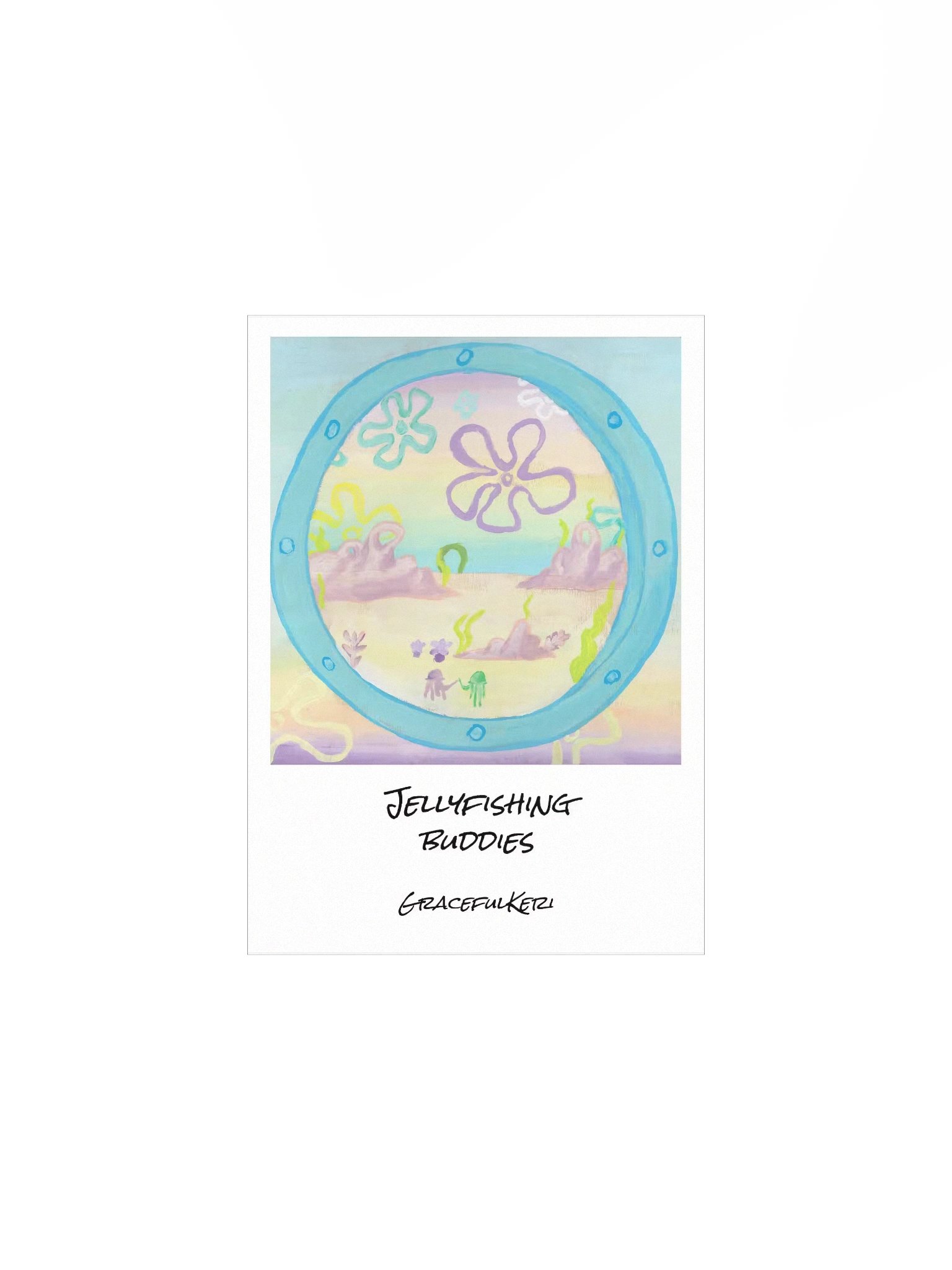 Jellyfishing Buddies - Vibrant Matte Poster Print product image (1)