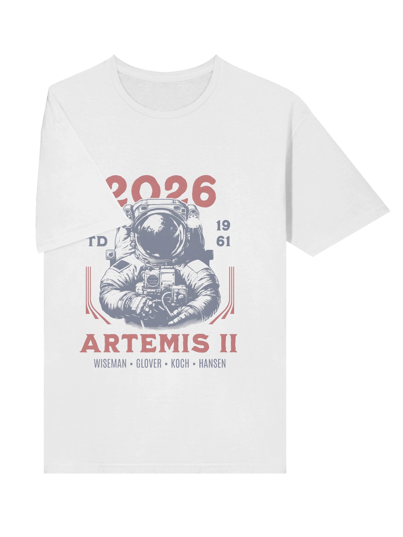 Artemis II 2026 Lunar Mission Crew Retro Graphic Shir product image (3)