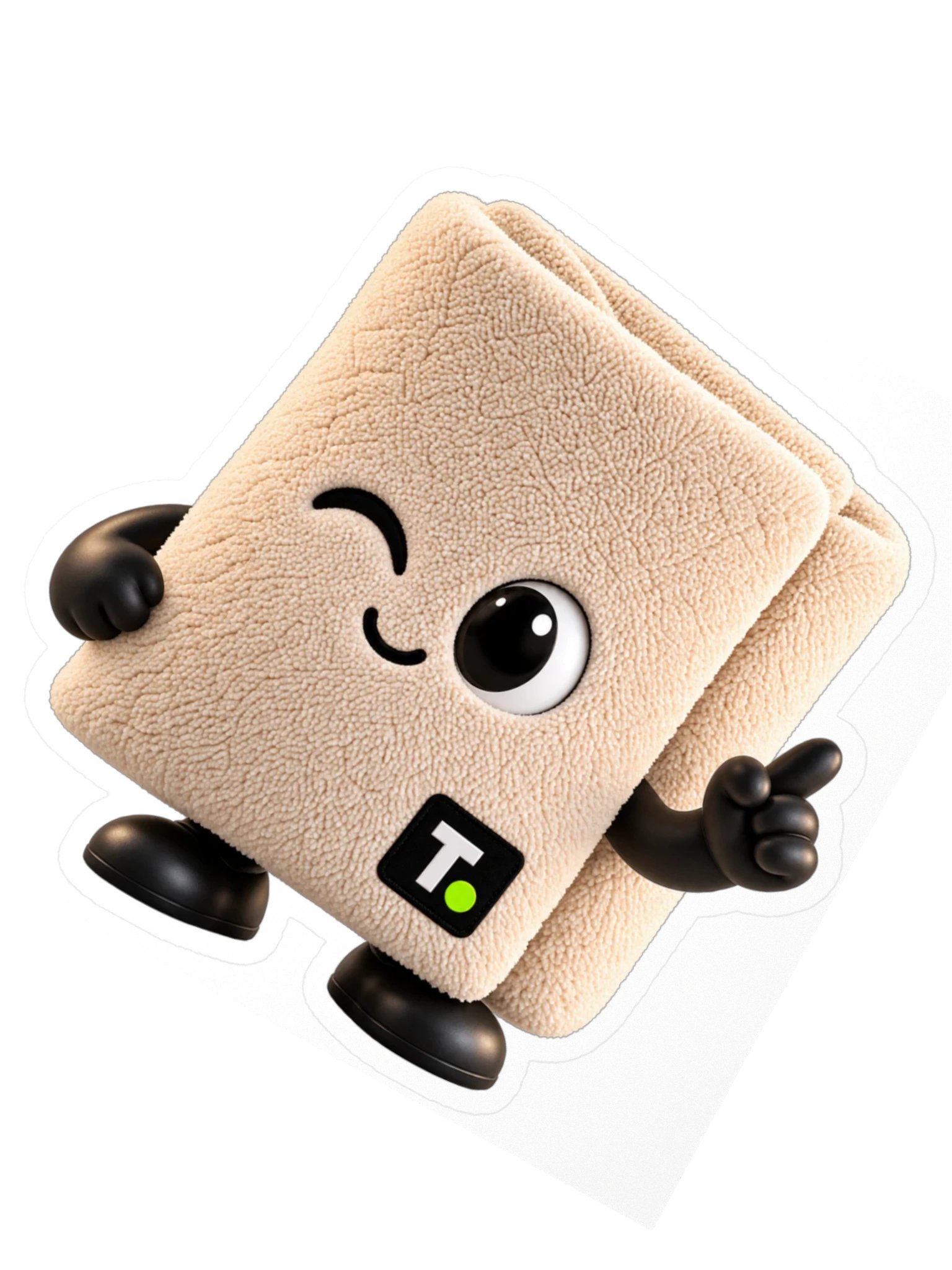 Towel Sticker, Winking product image (2)
