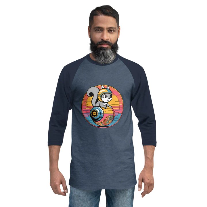 Futuristic Squirrel Helmet Raglan Tee product image (2)