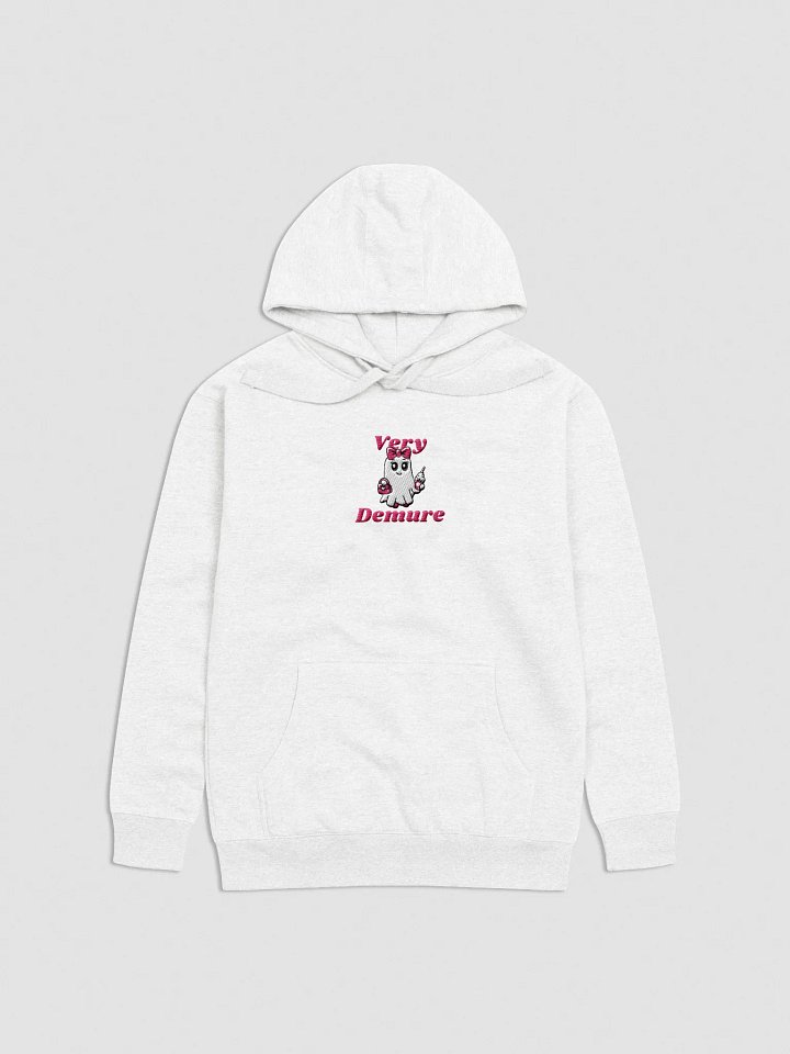 Very Demure Cute Ghost Embroidered Premium Hoodie product image (1)