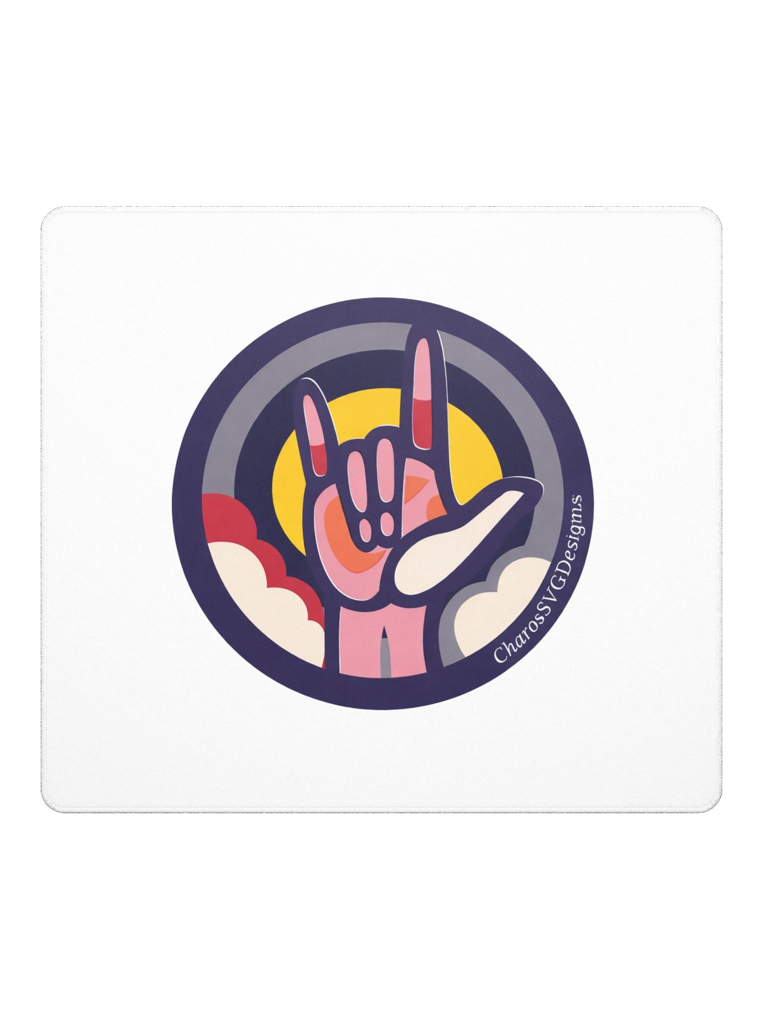 ASL I Love You to Infinity Mouse Pad | Sign Language Desk Mat | Love Without Words | Meaningful Gift | Office Desk Accessory | Deaf Community Inspired product image (2)