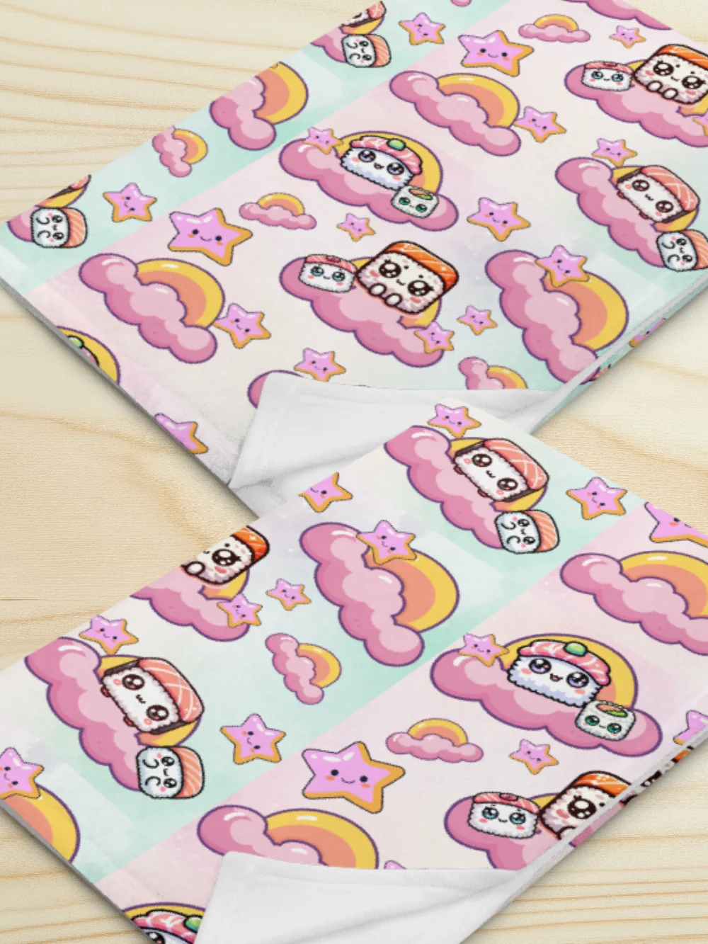 Sushi Stars and Clouds Throw Blanket product image (1)
