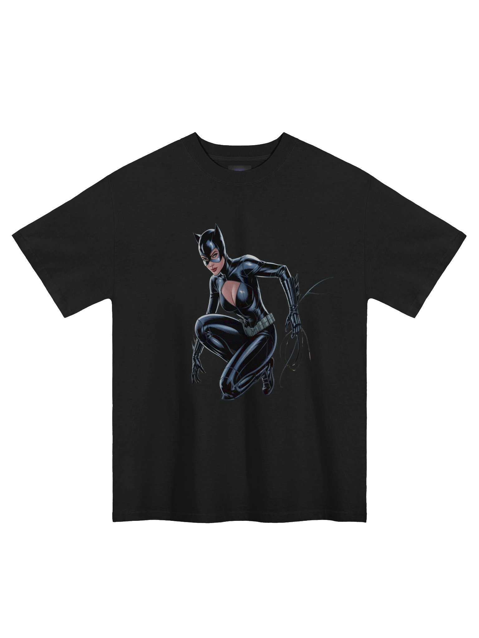 Shadow Strike: Catwoman's Feral Pounce Oversized Faded T-Shirt product image (3)