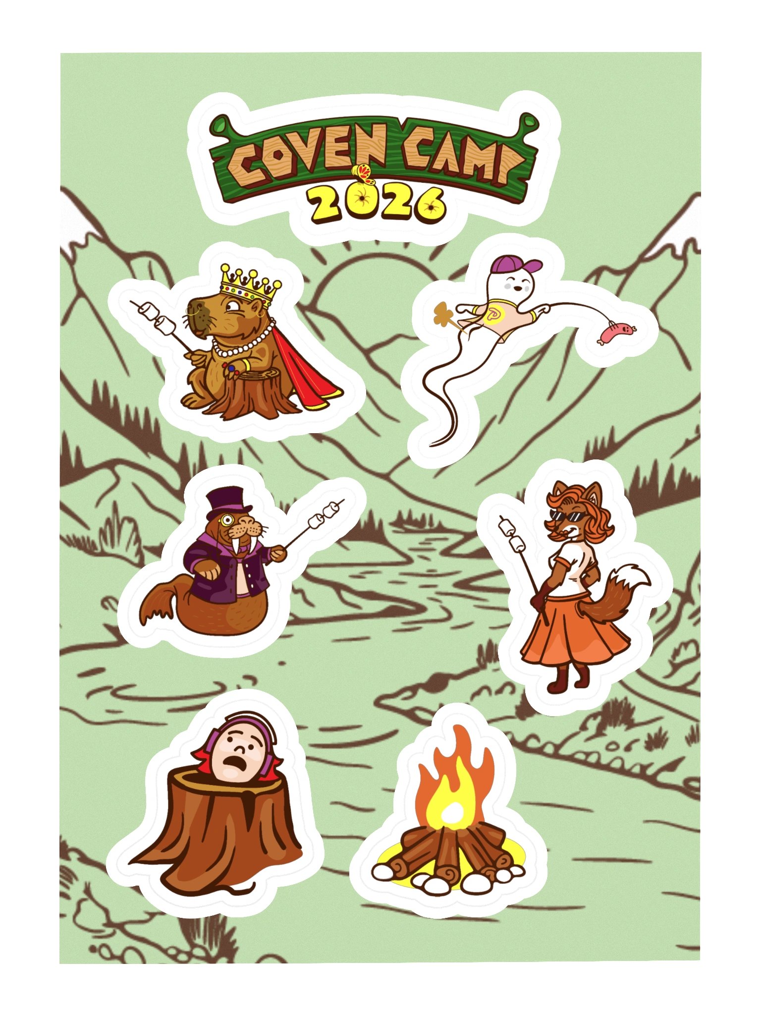 Coven Camp Mascots Sticker Sheet product image (3)