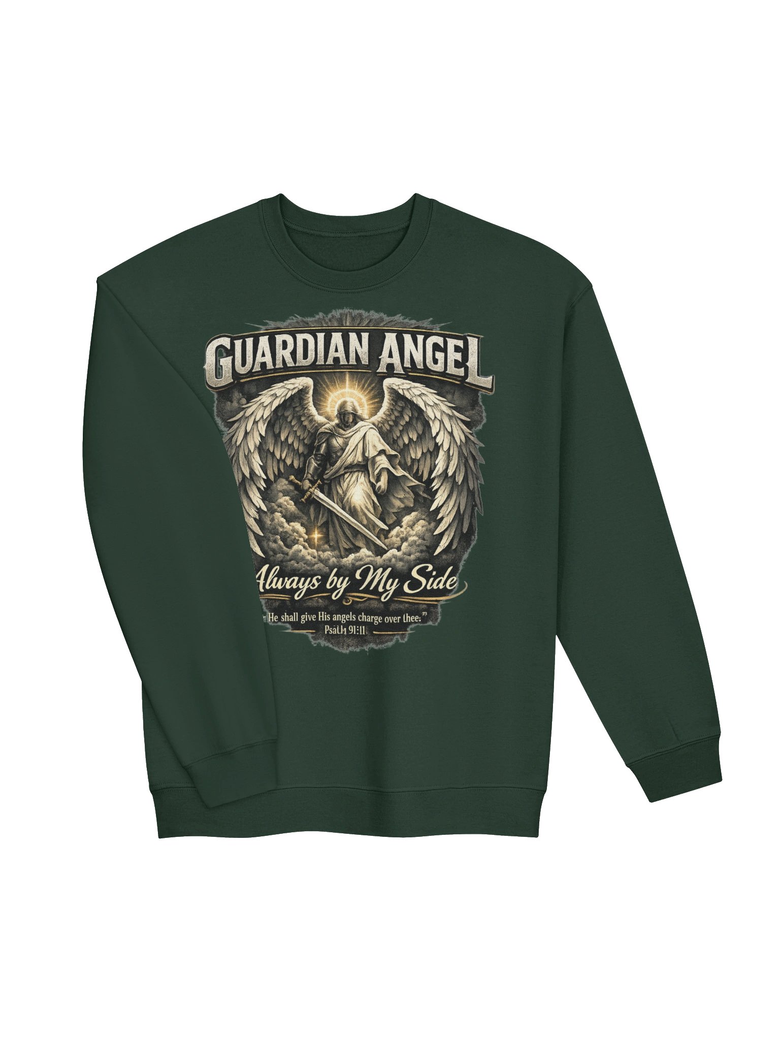 Guardian Angel Always by My Side | Psalm 91:11 Christian Faith sweatshirt | Kingdom Life Co. product image (4)