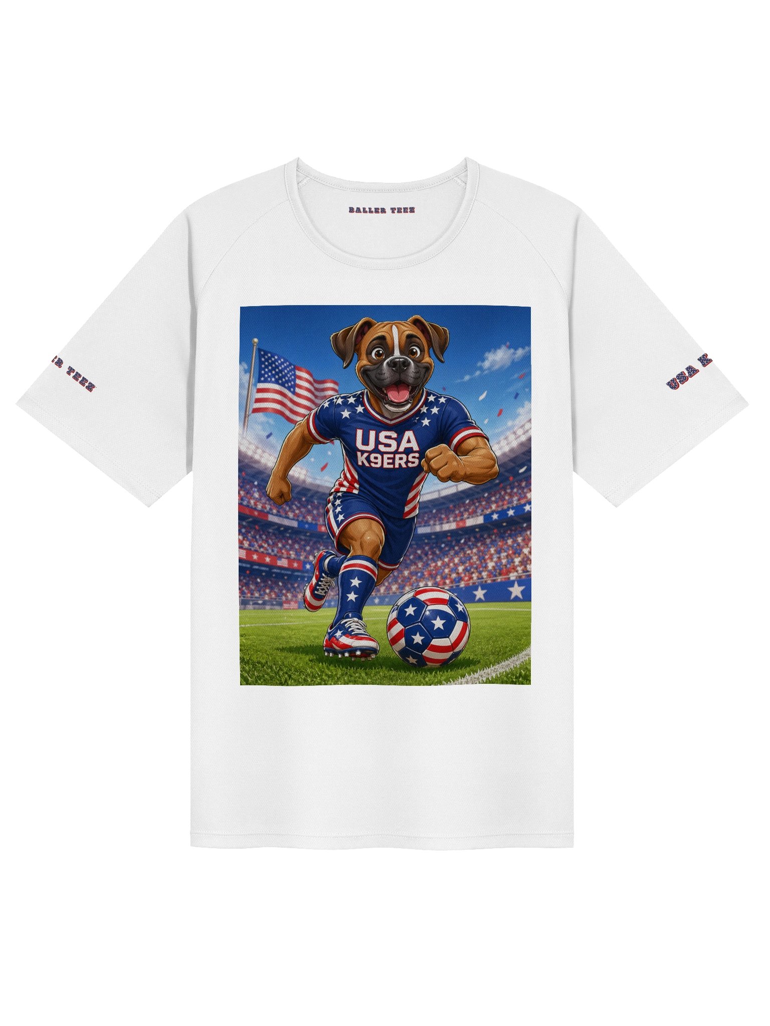 USA K9ERS Soccer Boxer Dog Unisex Sports Jersey product image (1)