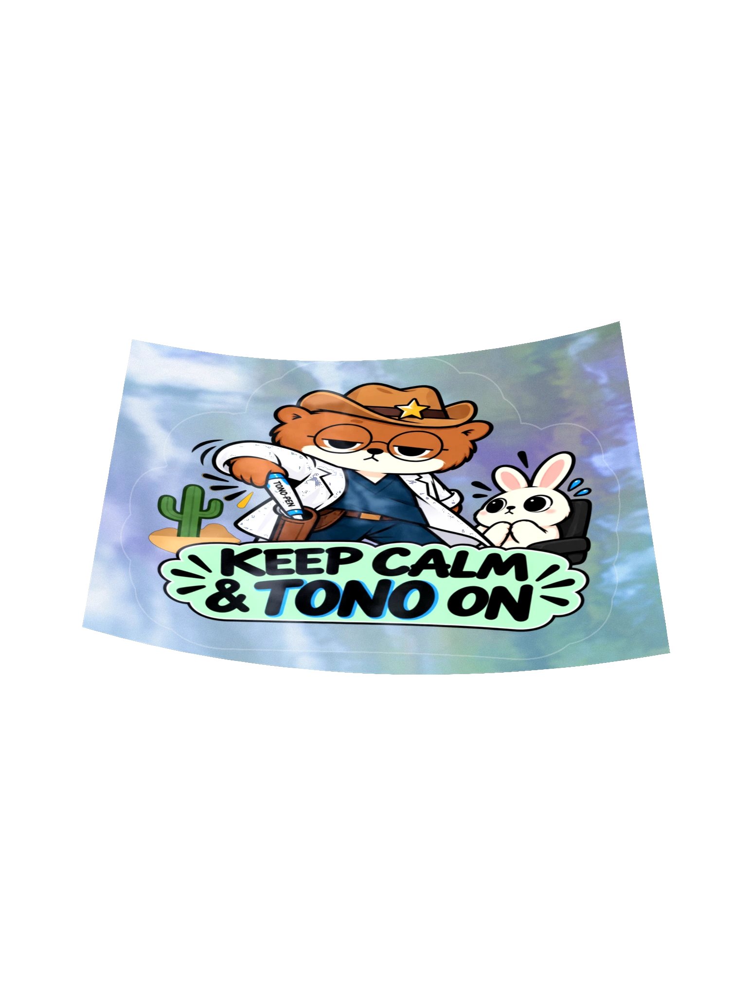 Sleepy Optometrist Keep Calm & Tono On Holographic Sticker Sheet product image (6)