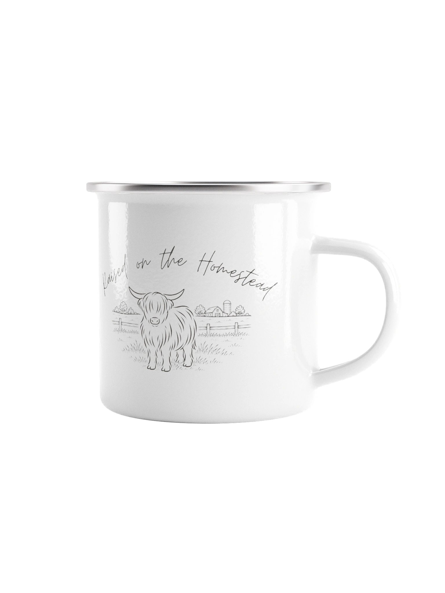 Raised on the Homestead Enamel Mug product image (1)
