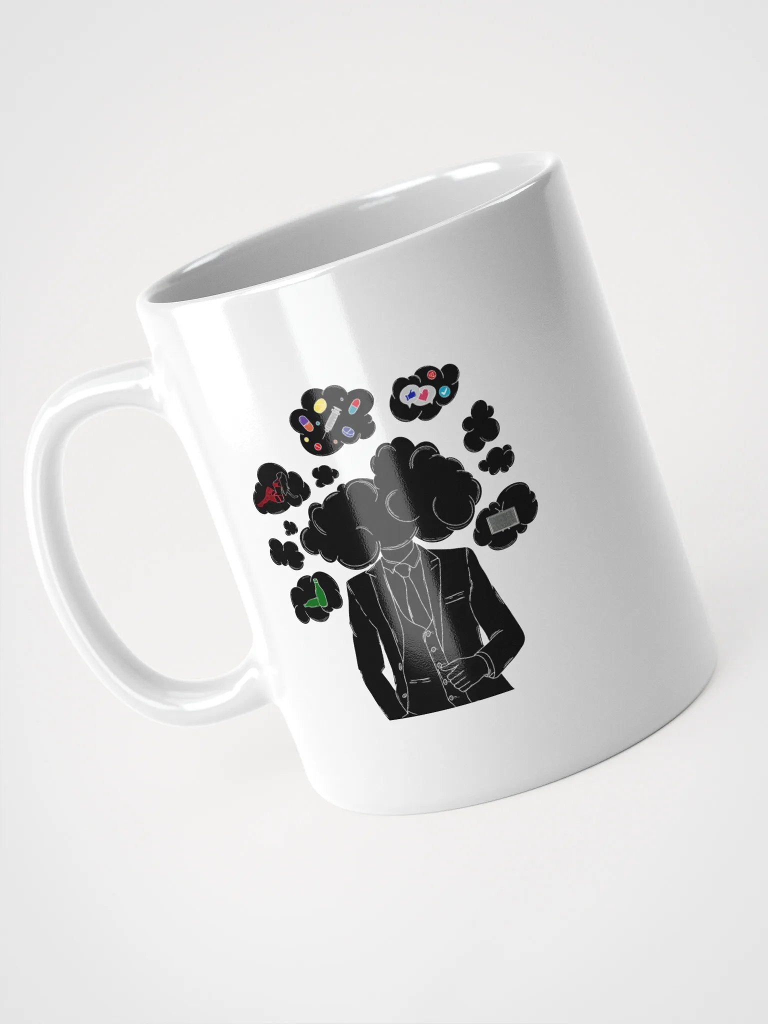 Head in the Clouds Glossy White Mug product image (7)