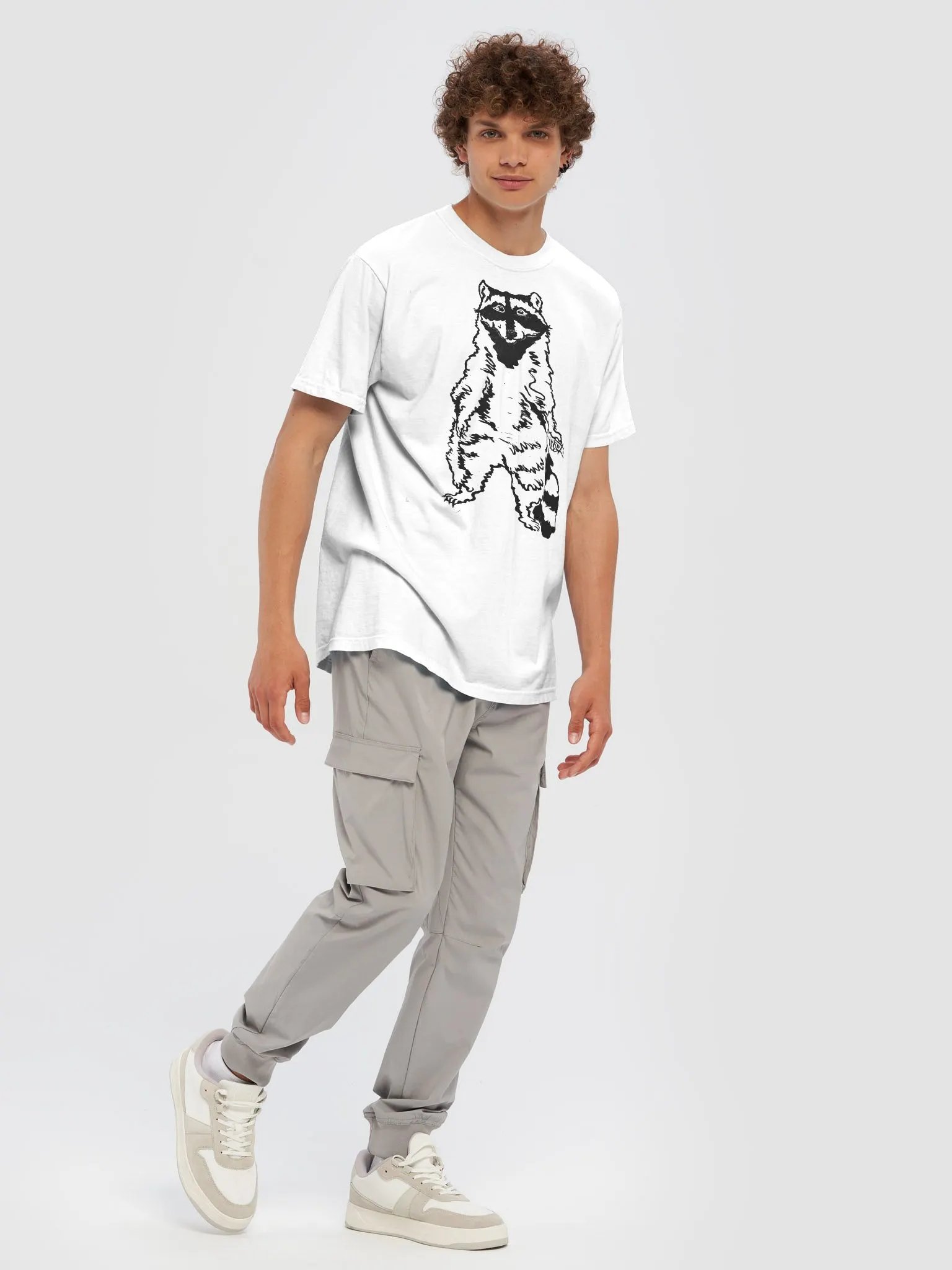 Chill Racoon Hand-Cut Lithograph Tee product image (7)