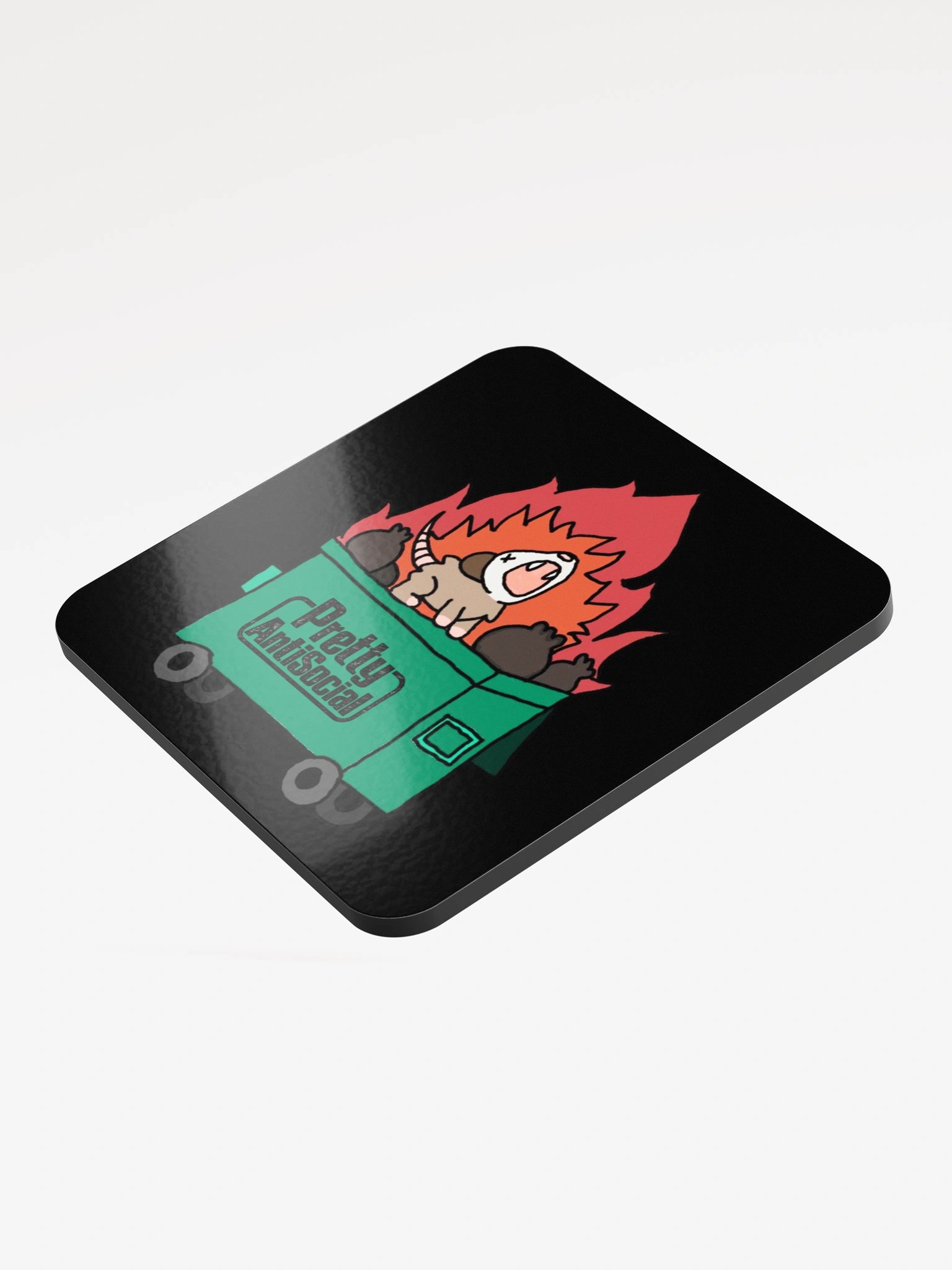 PASP Dumpster Fire Cork Coaster product image (3)