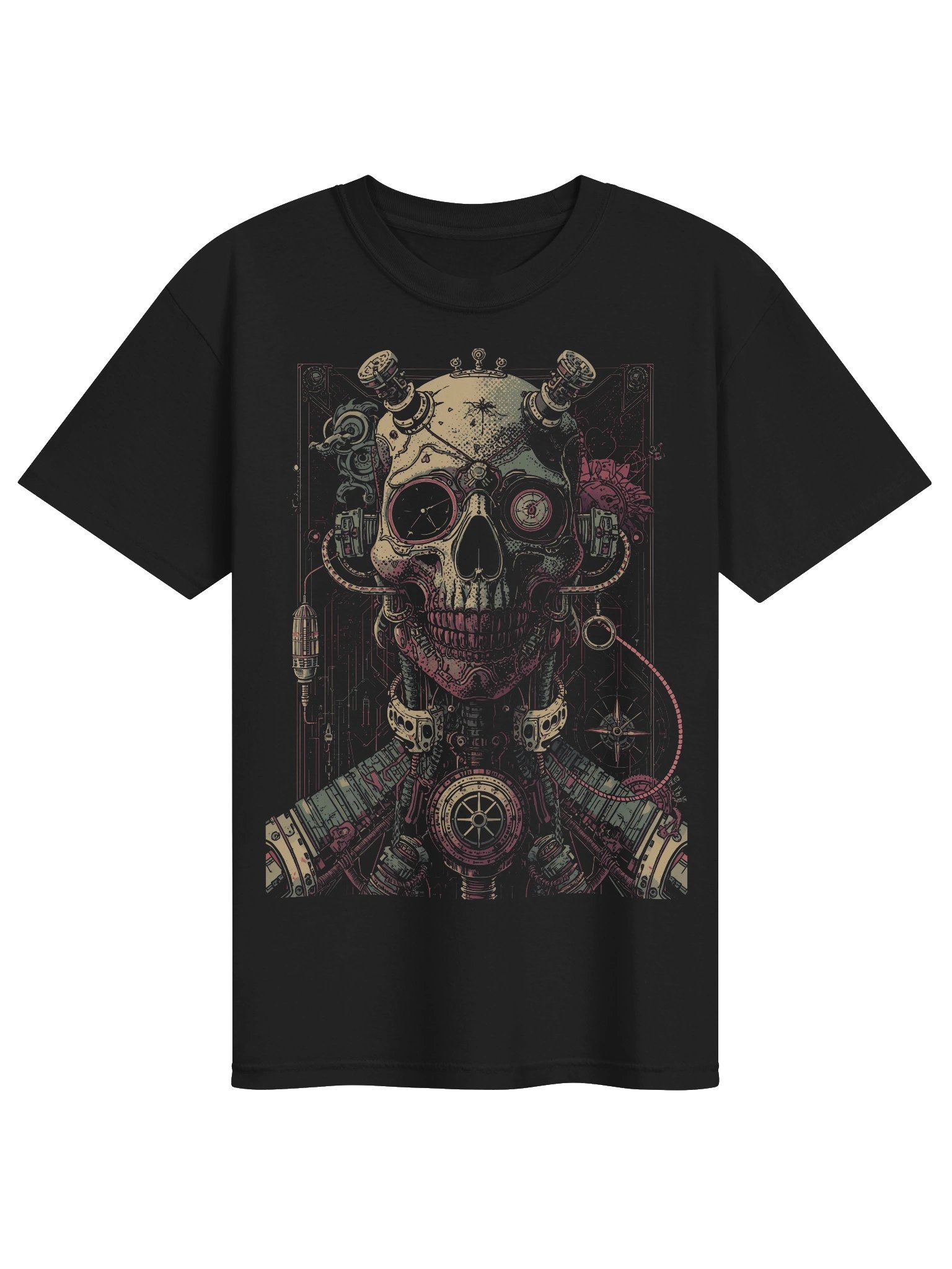 Mechanical Skull Circuit Heavyweight T-Shirt product image (1)