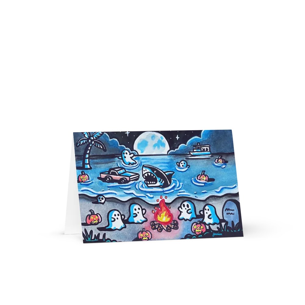 Cozy Seashore Bonfire Greeting Card product image (1)