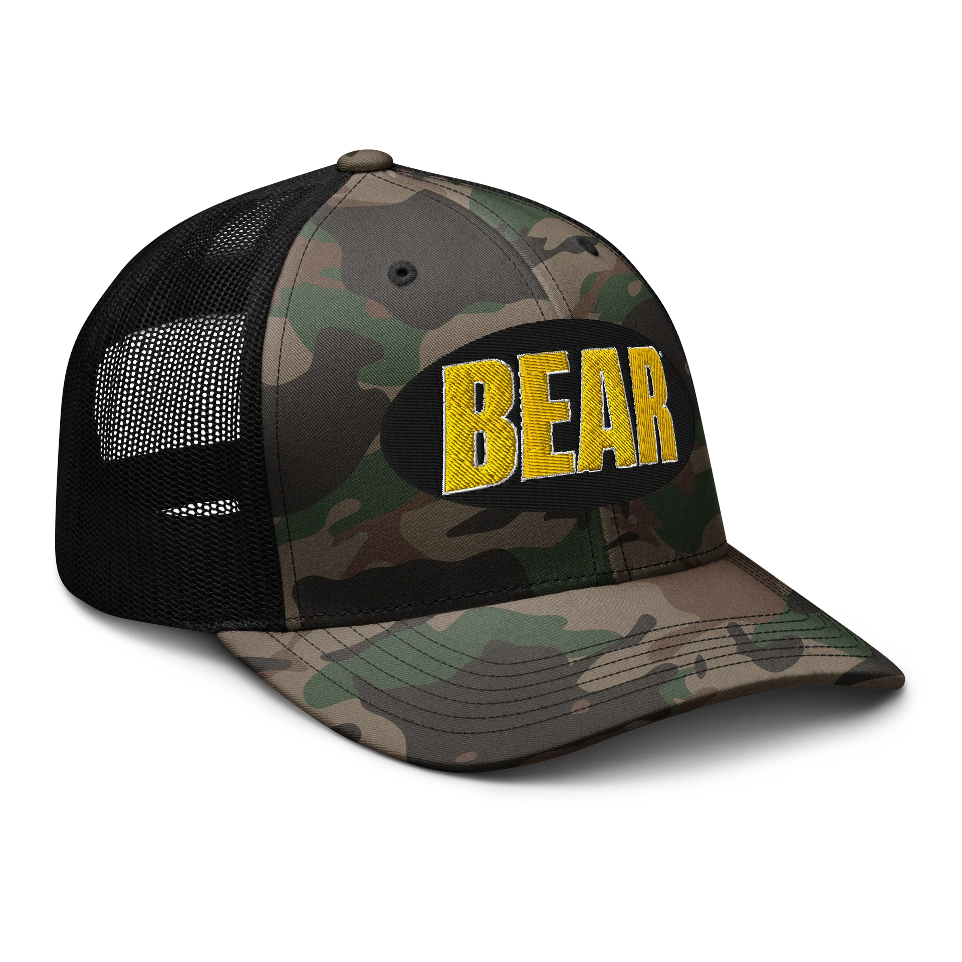 BEAR Embroidered Camo Trucker Cap product image (6)